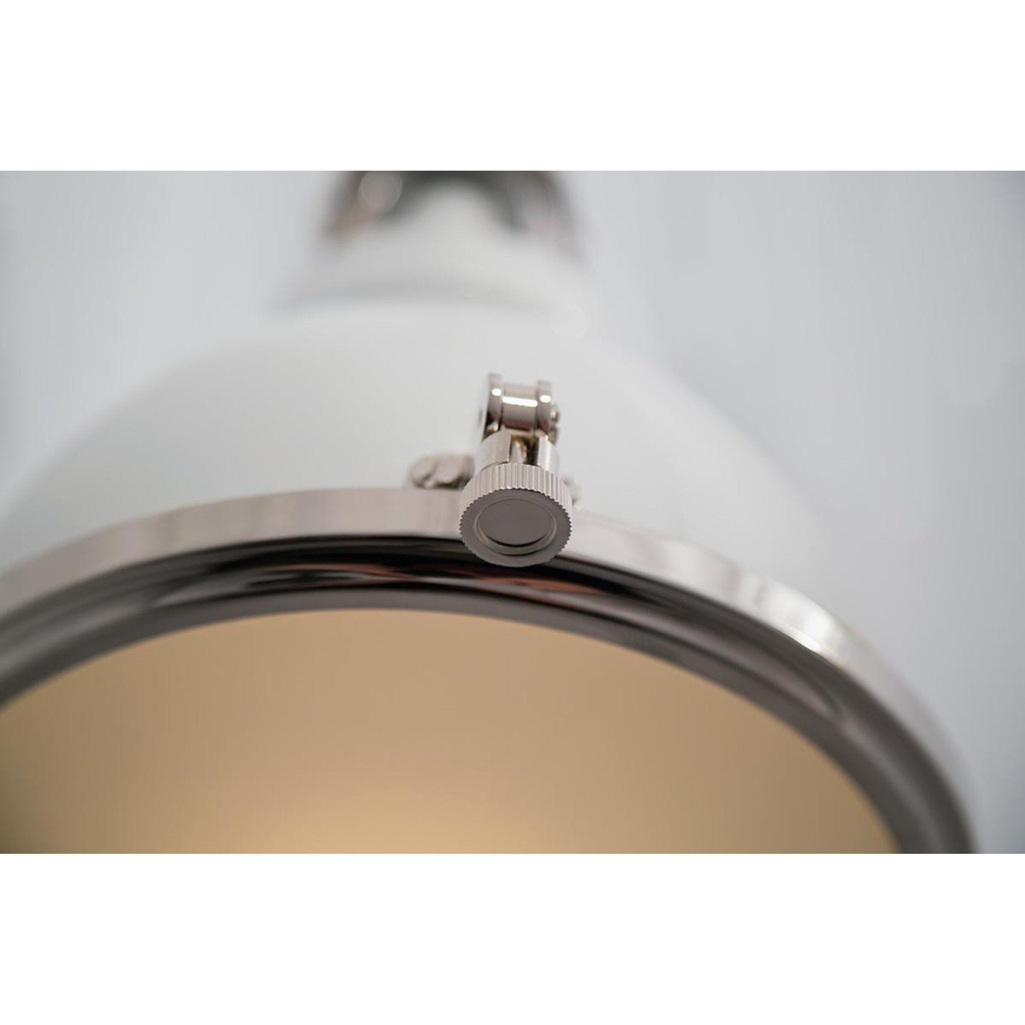 Massena 1-Light Pendant in White/Polished Nickel Combo 19.5L x 19.5W x 21.25H