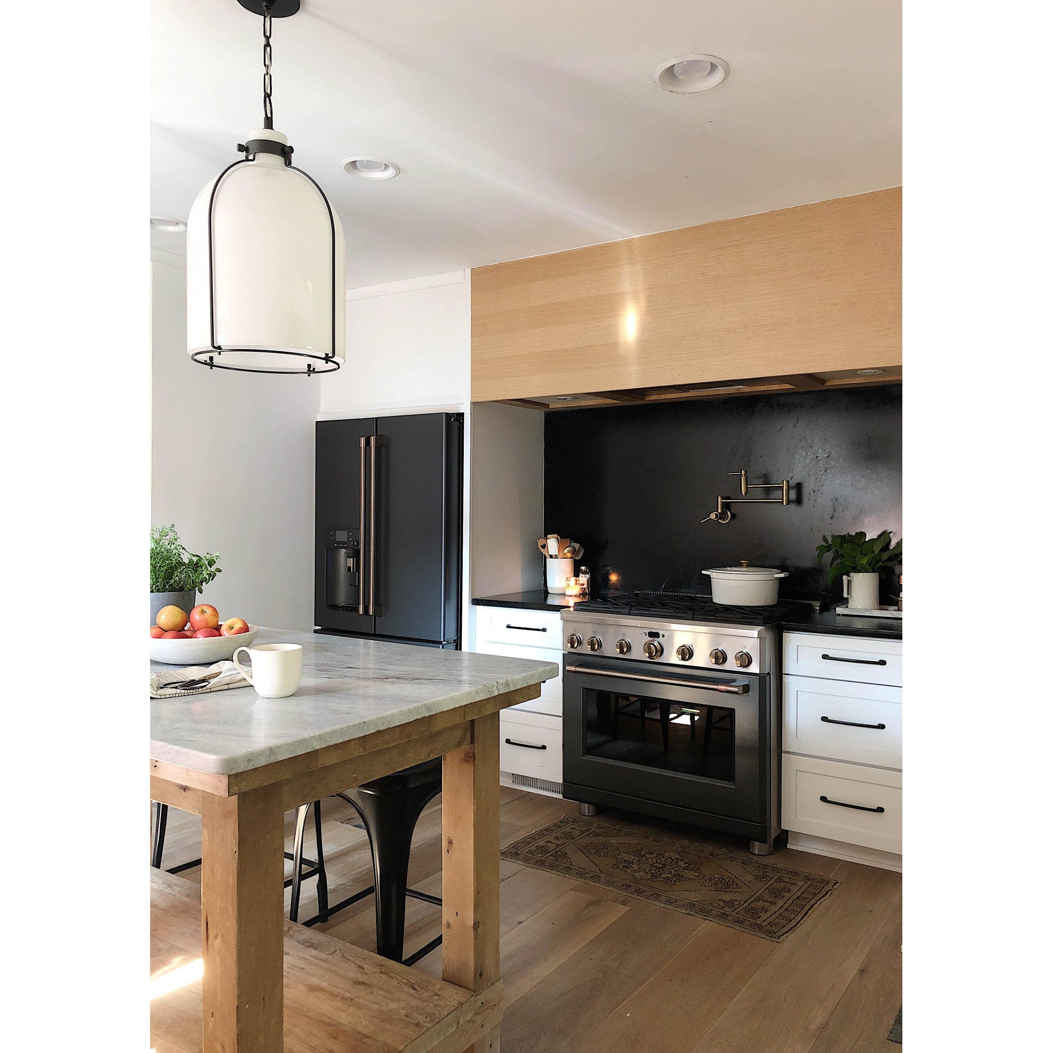 Eldridge 1-Light Pendant in Old Bronze 14L x 14W x 20.25H