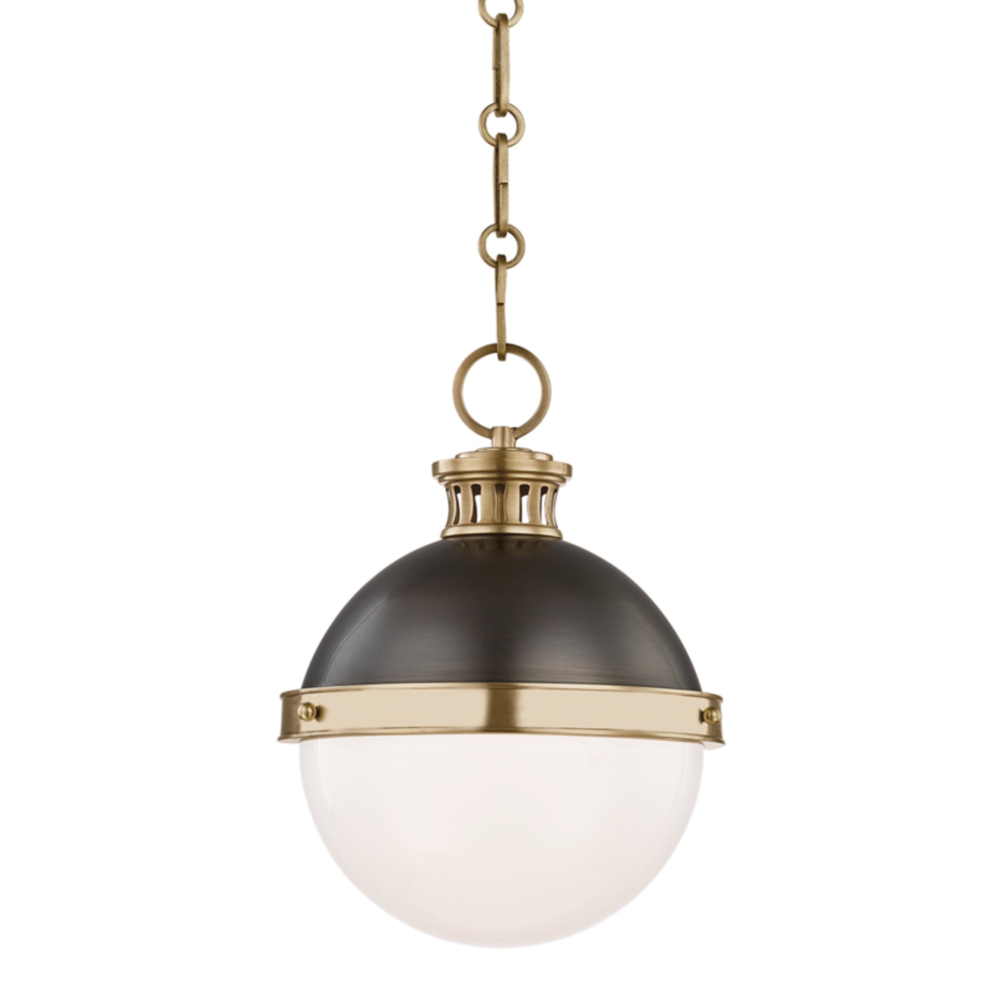 Latham 1-Light Pendant in Aged/Antique Distressed Bronze 9.5L x 9.5W x 12.25H