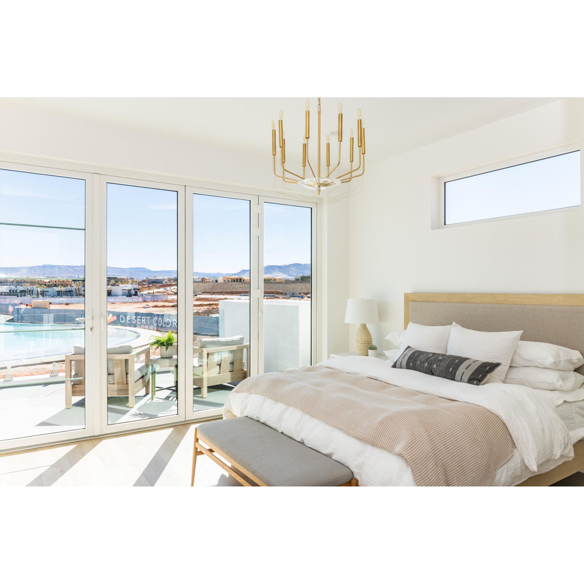 Gideon 10-Light Chandelier in Aged Brass 24.25L x 24.25W x 24.75H