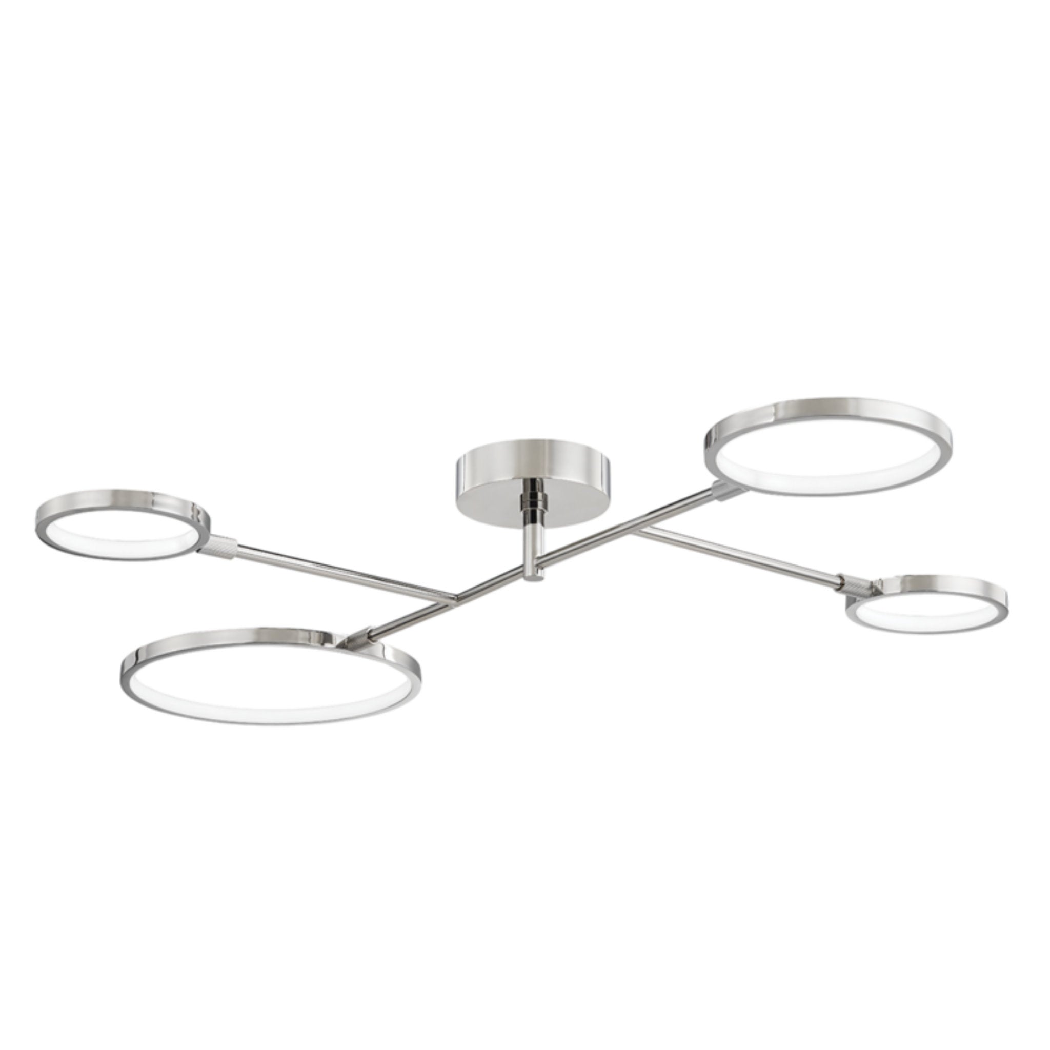Saturn 0-Light Semi Flush in Polished Nickel 43L x 34W x 4.25H