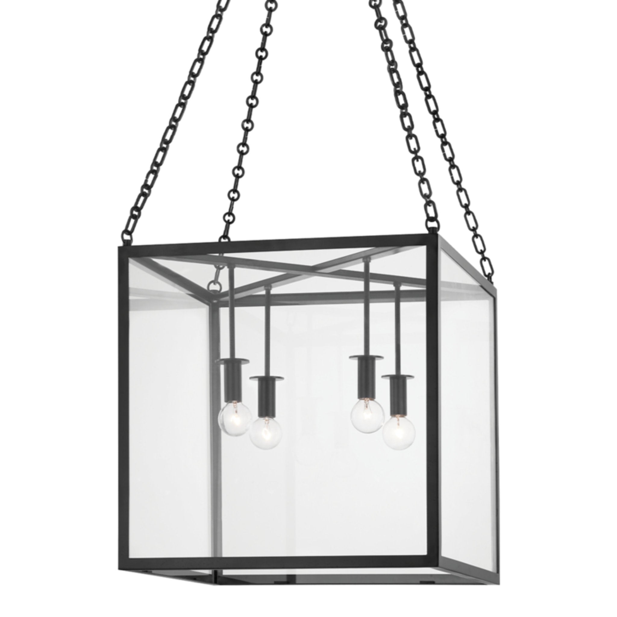 Catskill 4-Light Lantern in Aged Iron 18L x 18W x 18H
