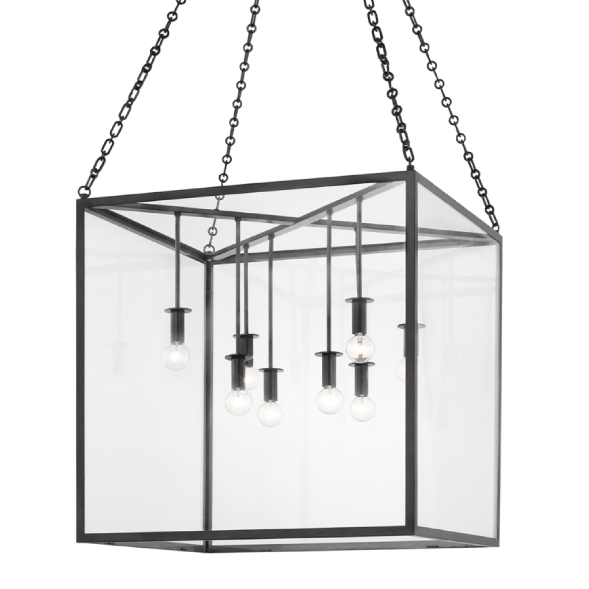 Catskill 8-Light Lantern in Aged Iron 24L x 24W x 24H