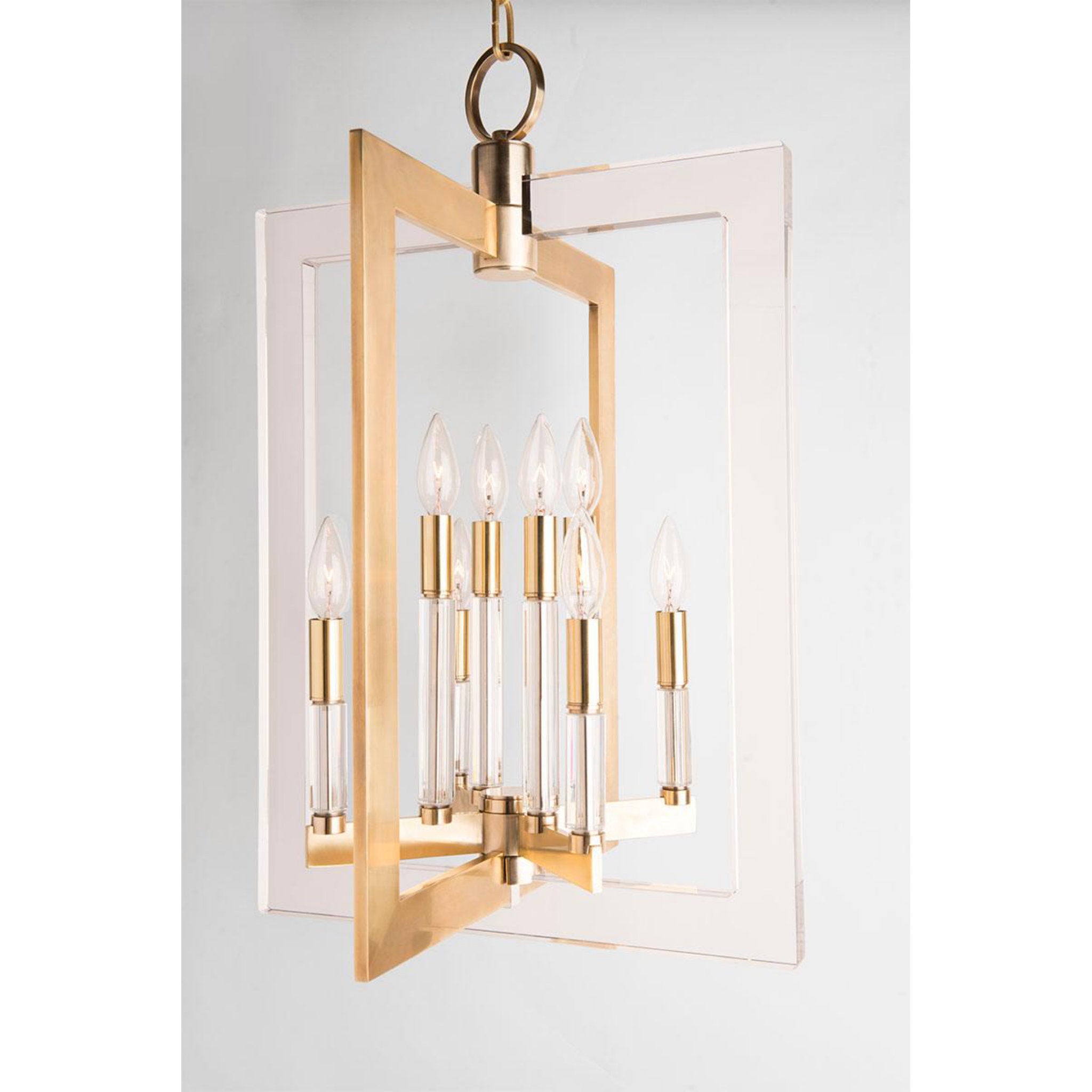 Wellington 4-Light Pendant in Aged Brass 12L x 12W x 18.75H