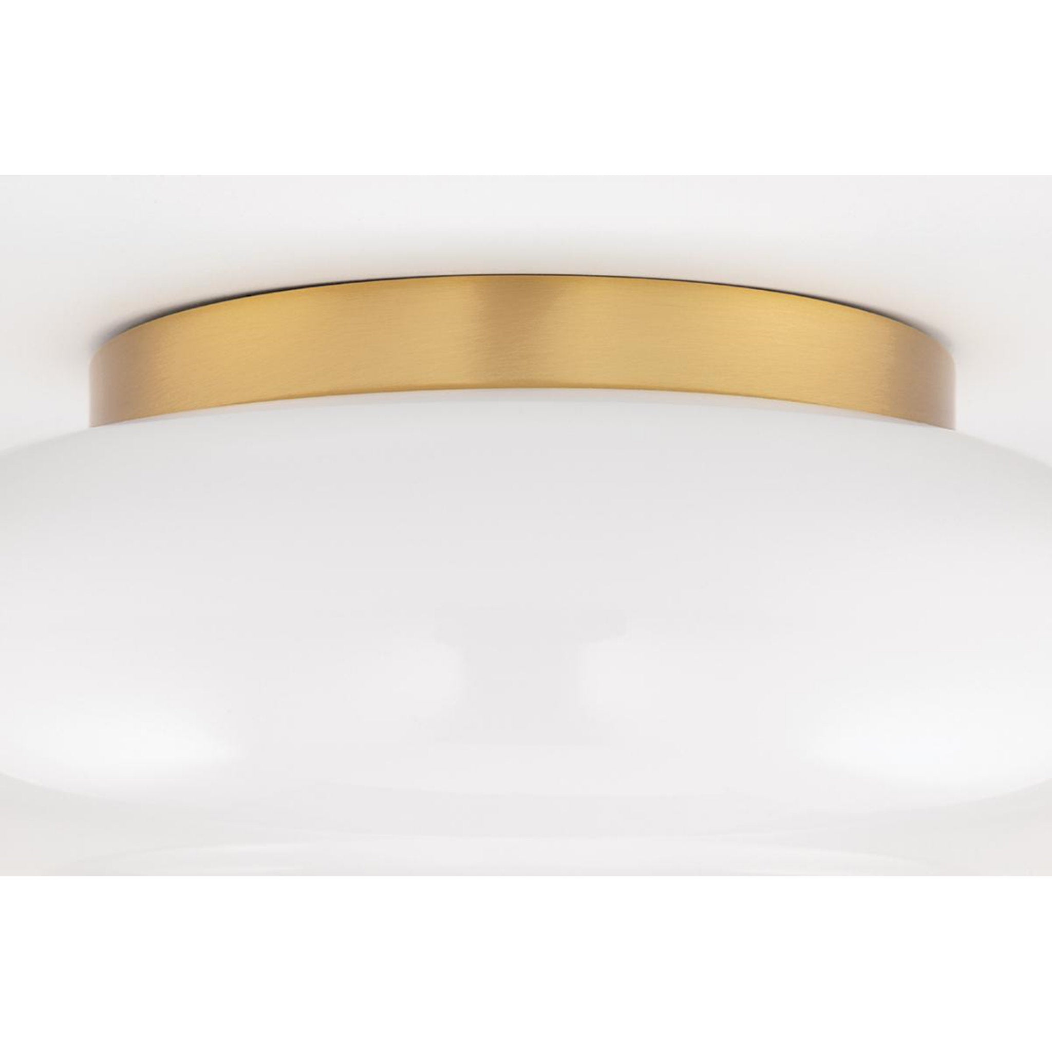 Hazel 2-Light Flush Mount in Aged Brass 9L x 11W x 6.75H