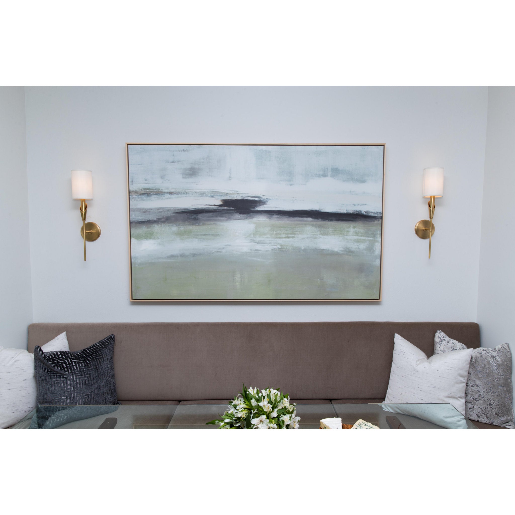 Tate 1-Light Wall Sconce in Aged Brass 4.75L x 4.75W x 19.75H