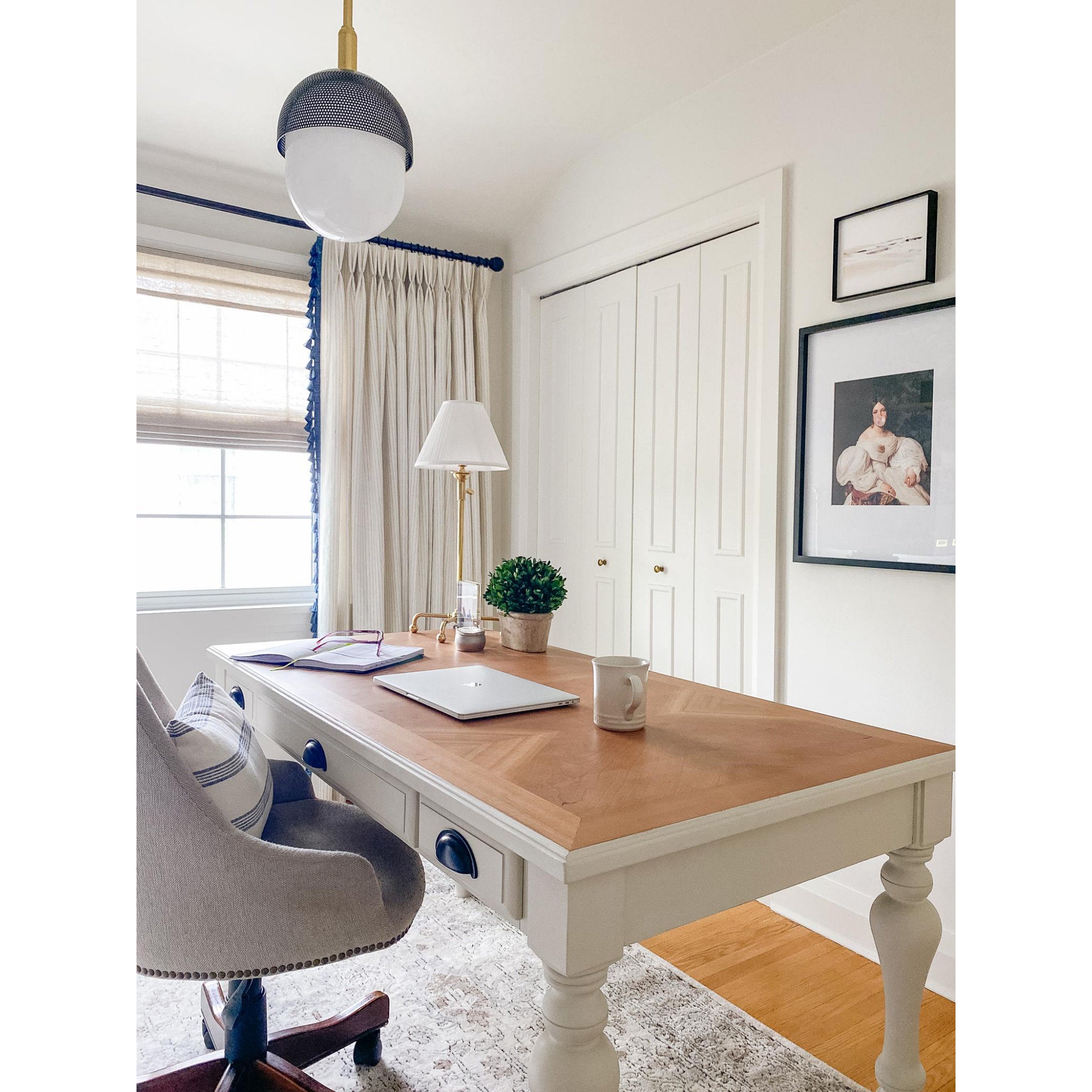 Classic No.1 1-Light Table Lamp in Aged Brass by Mark D. Sikes 10L x 10W x 24H