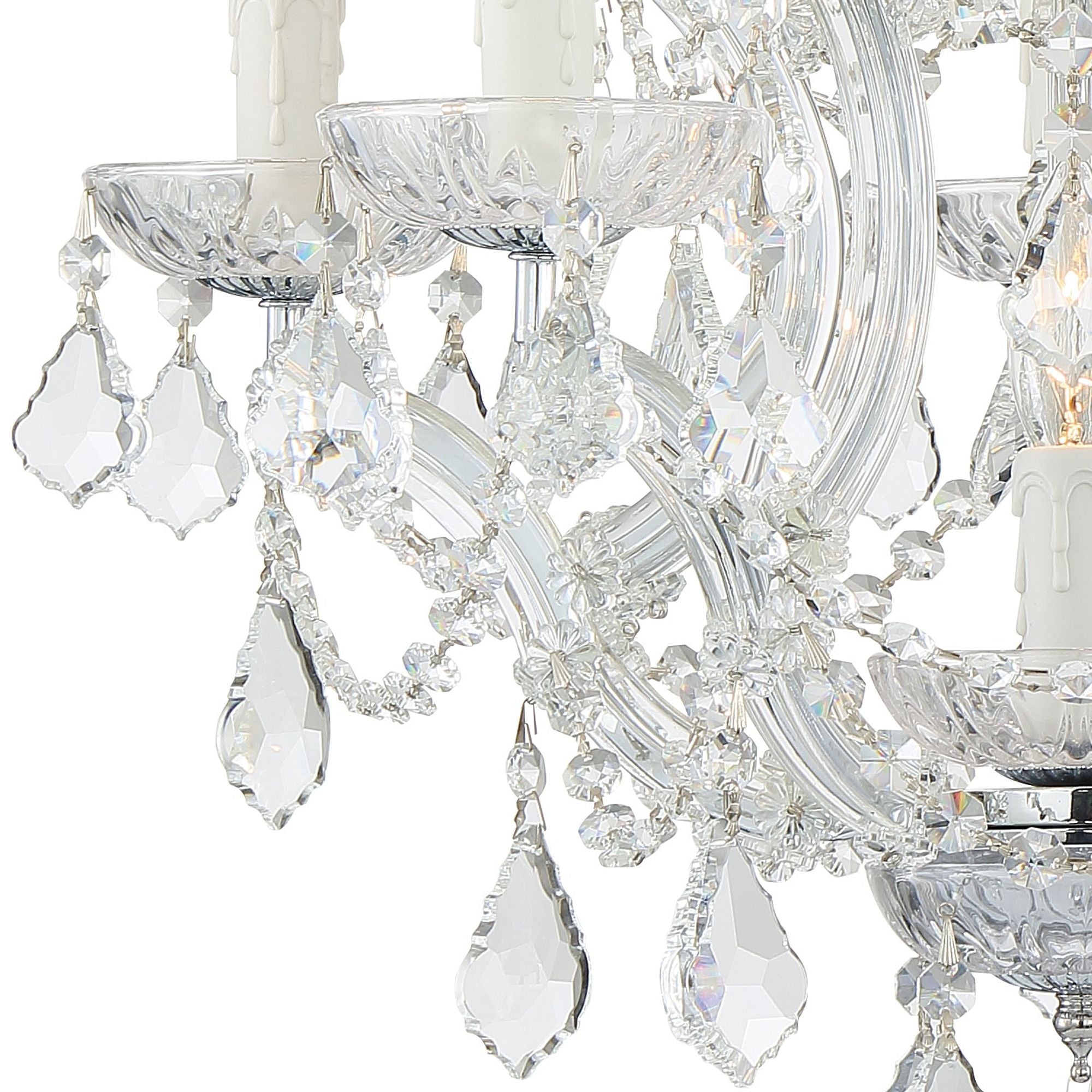 Maria Theresa 20'' Hand Cut Crystal Polished Chrome Chandelier Silver 20"W x 17"H x 20"D