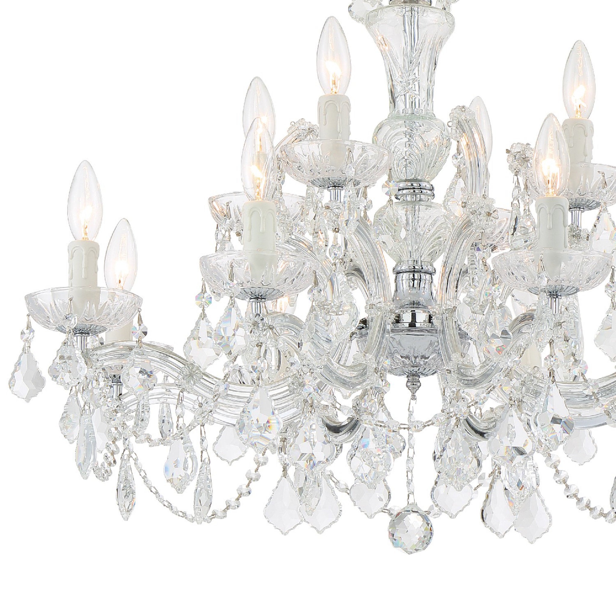 Maria Theresa 29'' Swarovski Strass Crystal Polished Chrome Chandelier Silver 29"W x 23"H x 29"D