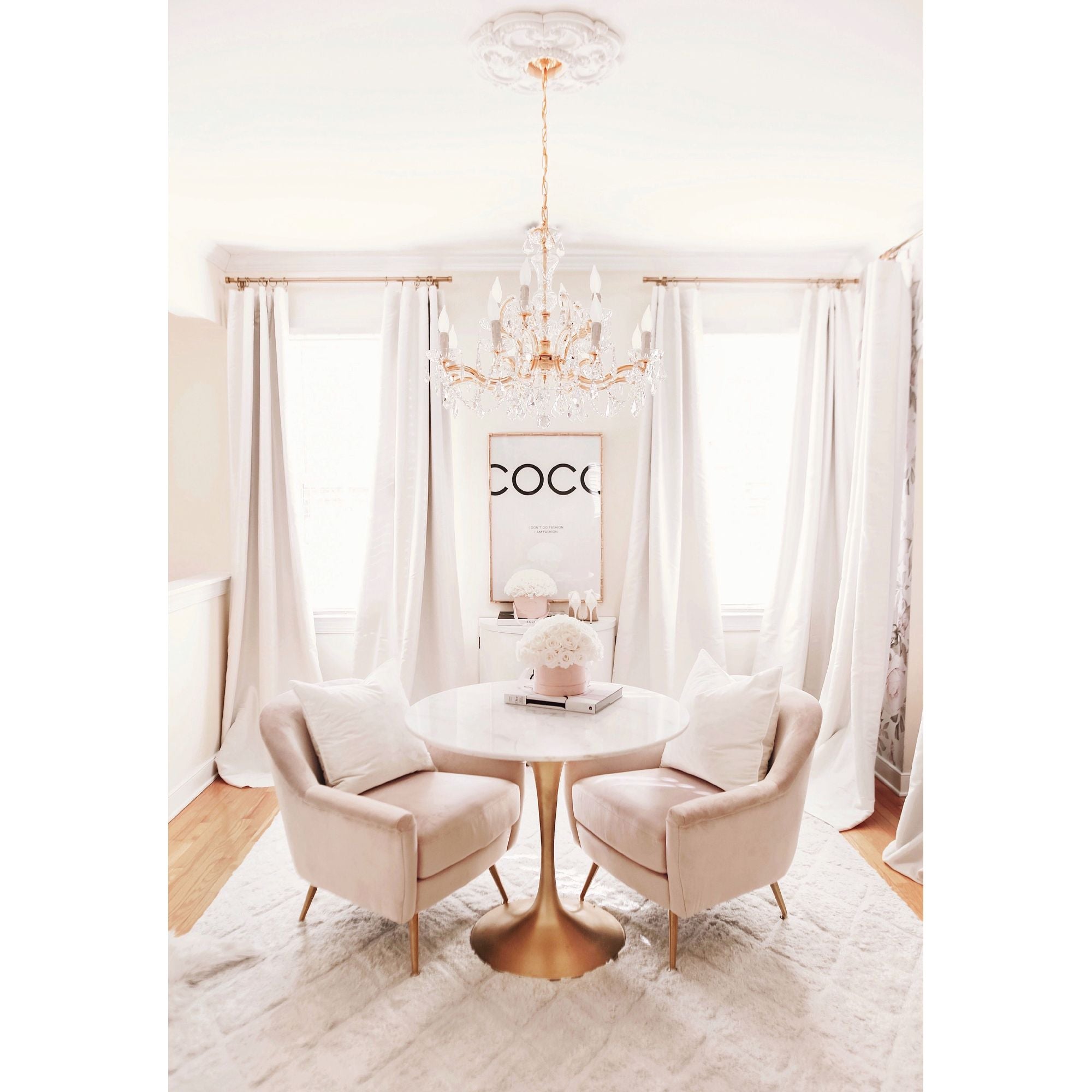 Maria Theresa 12 Light Hand Cut Crystal Gold Chandelier Hand Cut Crystal 29"W x 25.5"H x 29"D