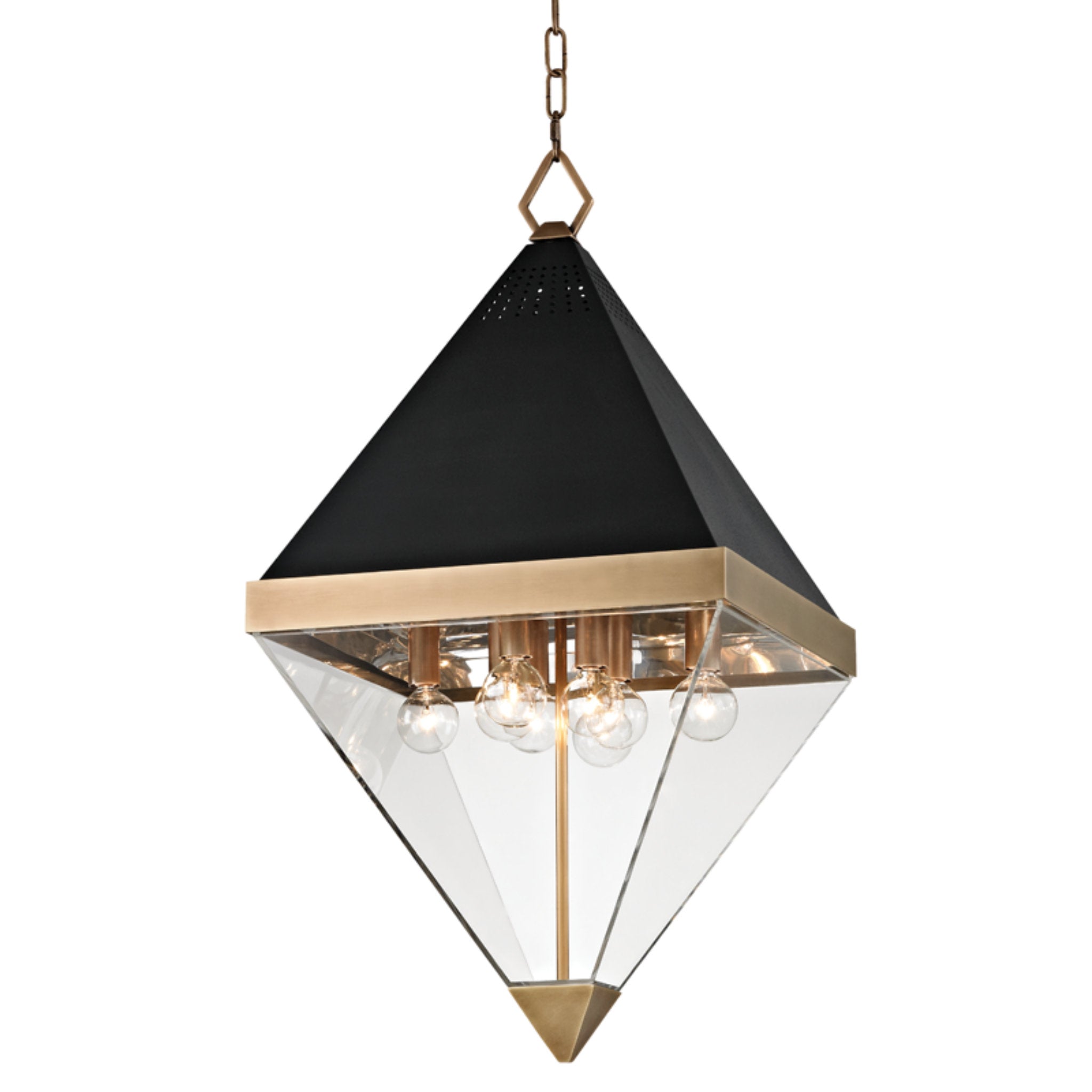 Coltrane 8-Light Lantern in Aged Brass 15L x 15W x 28.75H