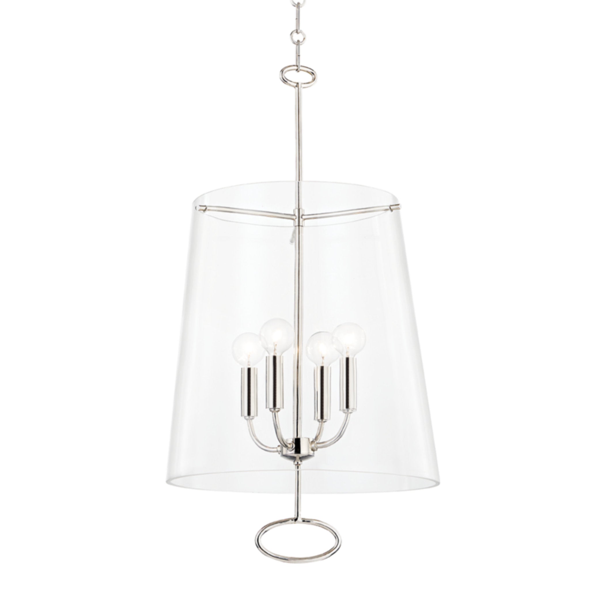 James 4-Light Pendant in Polished Nickel 15L x 15W x 27.75H