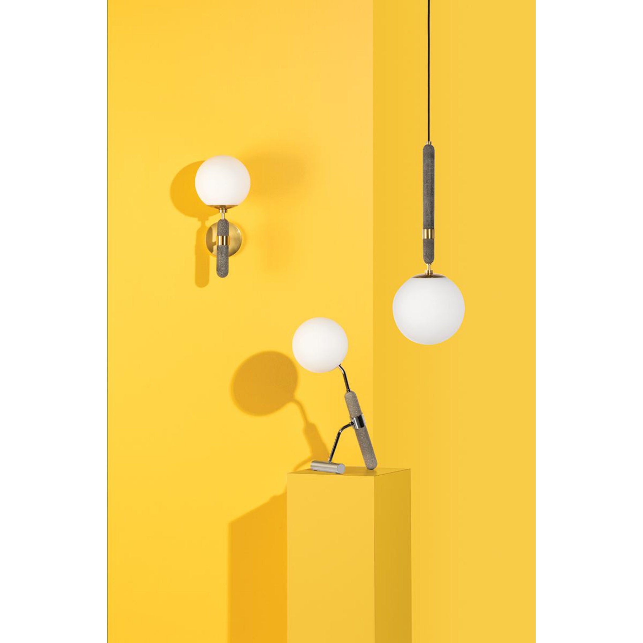 Brielle 1-Light Pendant in Aged Brass 5.75L x 9.5W x 26.75H