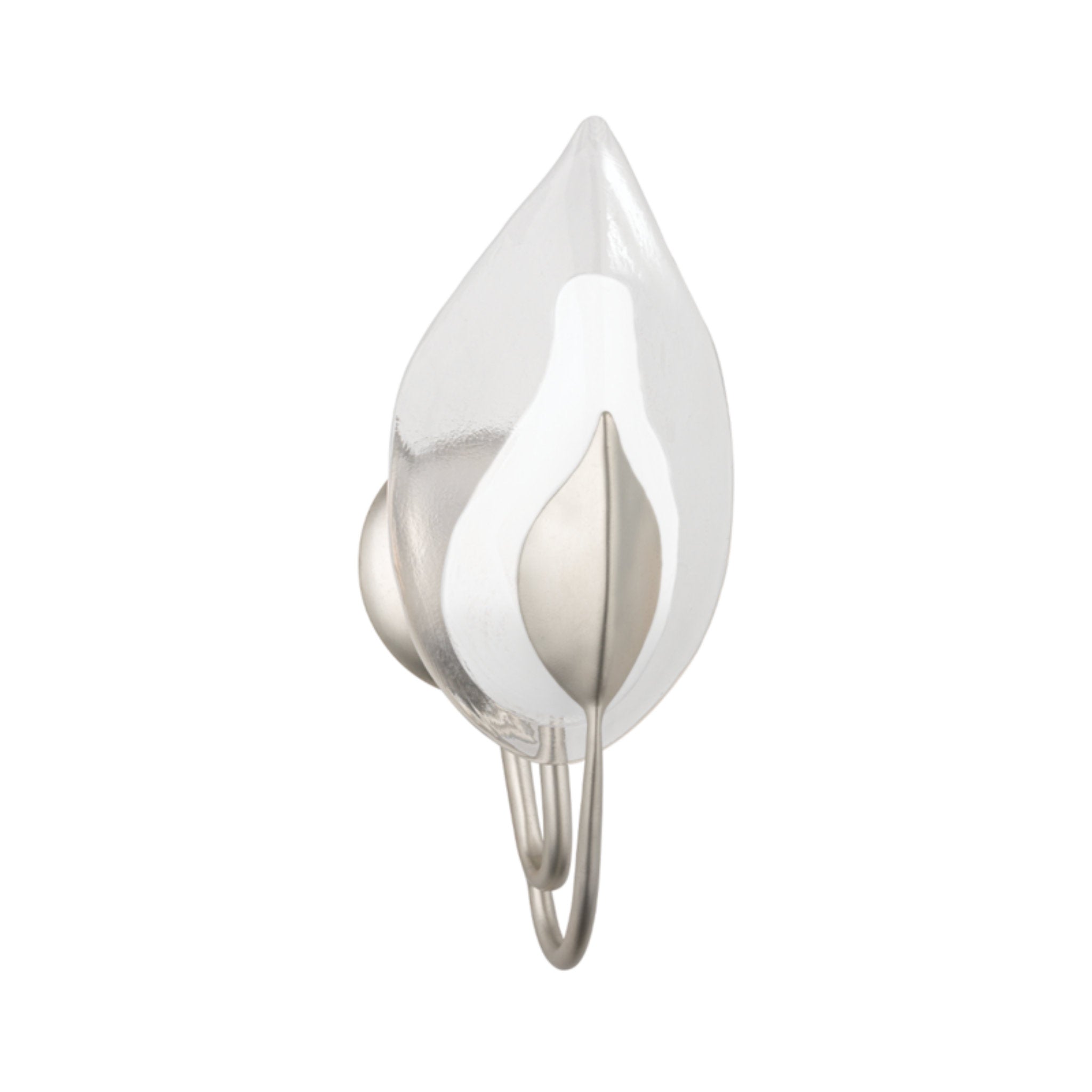 Blossom 1-Light Wall Sconce in Silver Leaf 6.25L x 6.25W x 16H