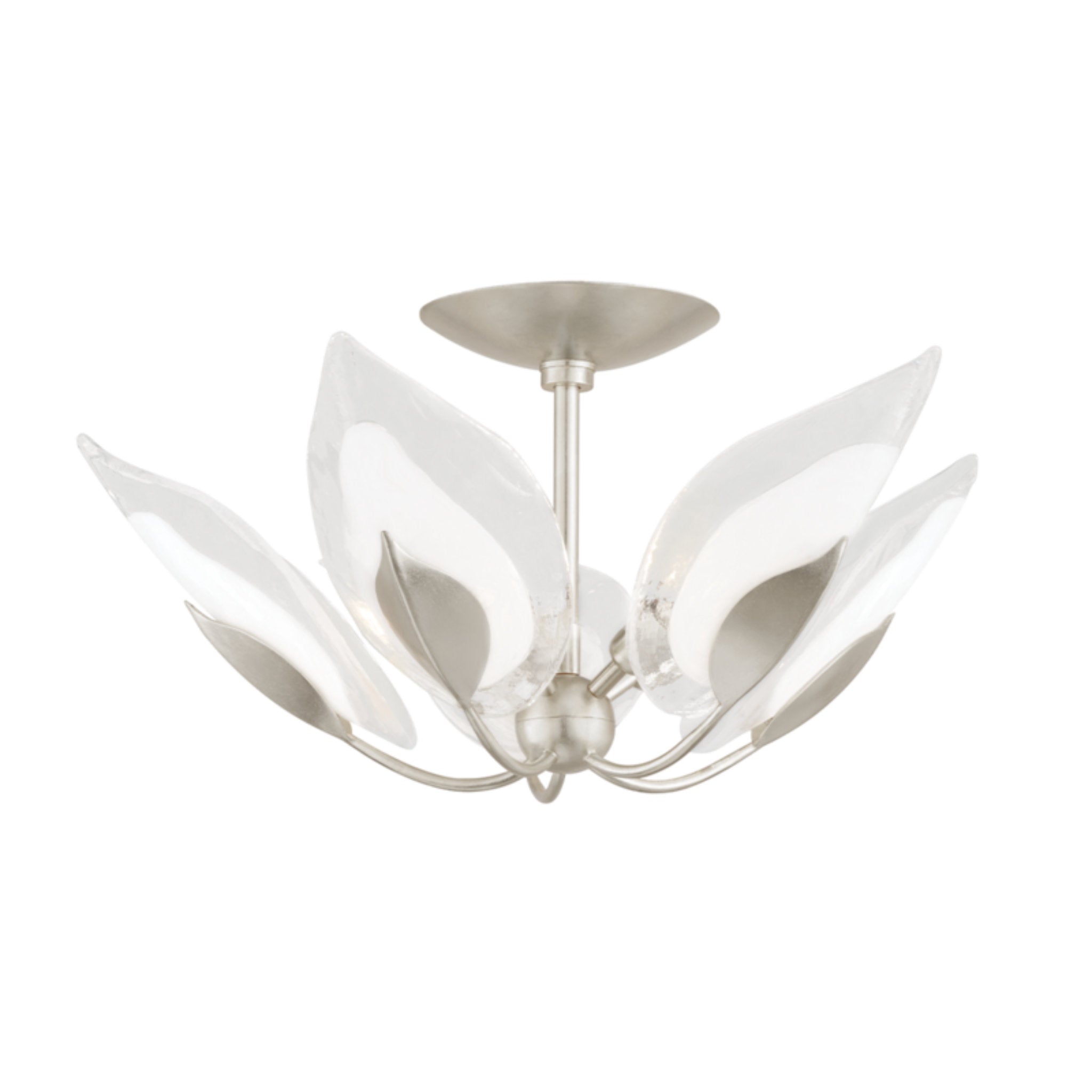 Blossom 5-Light Semi Flush in Silver Leaf 24L x 24W x 12.5H