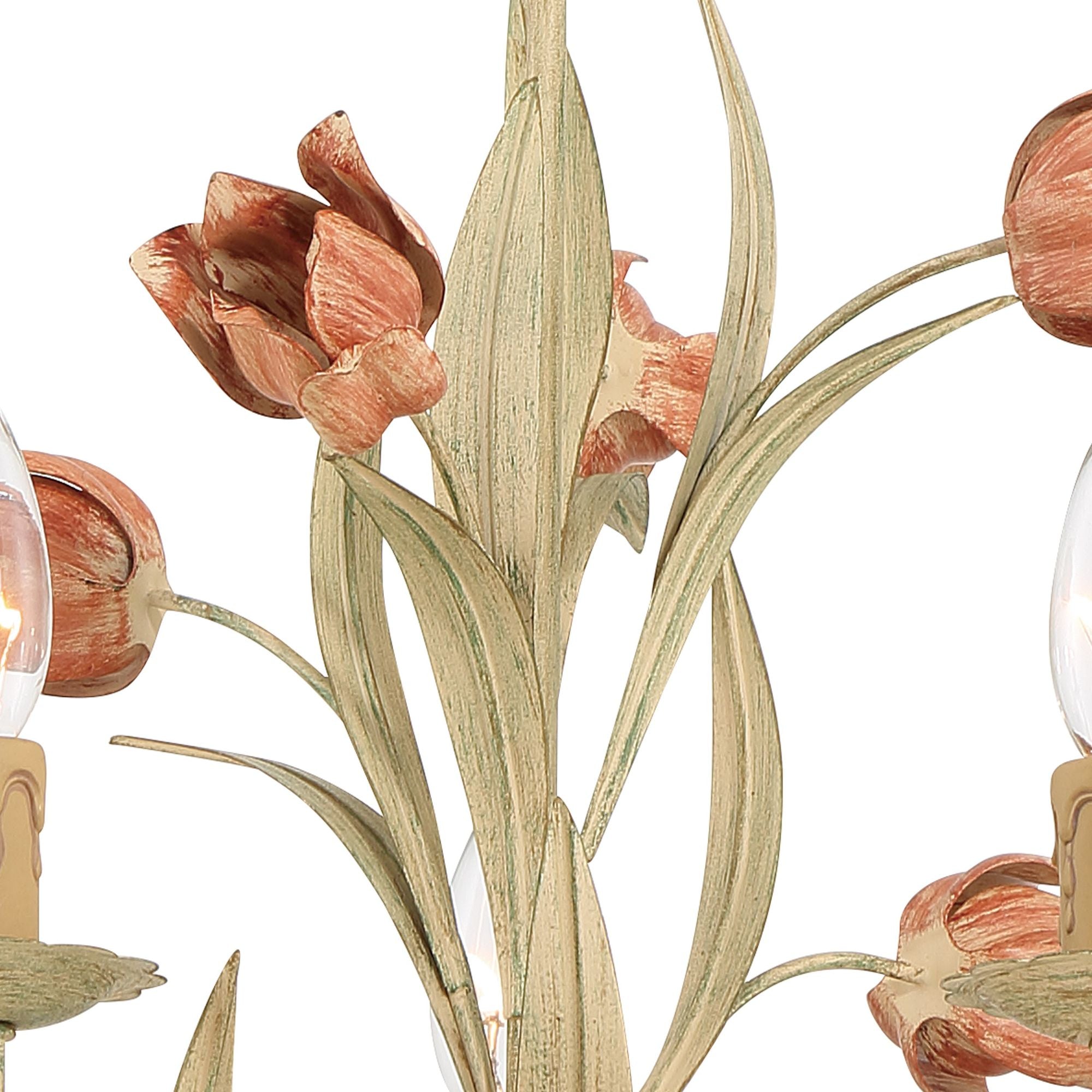 Southport 5 Light Sage Rose Chandelier 20"W x 22"H x 20"D