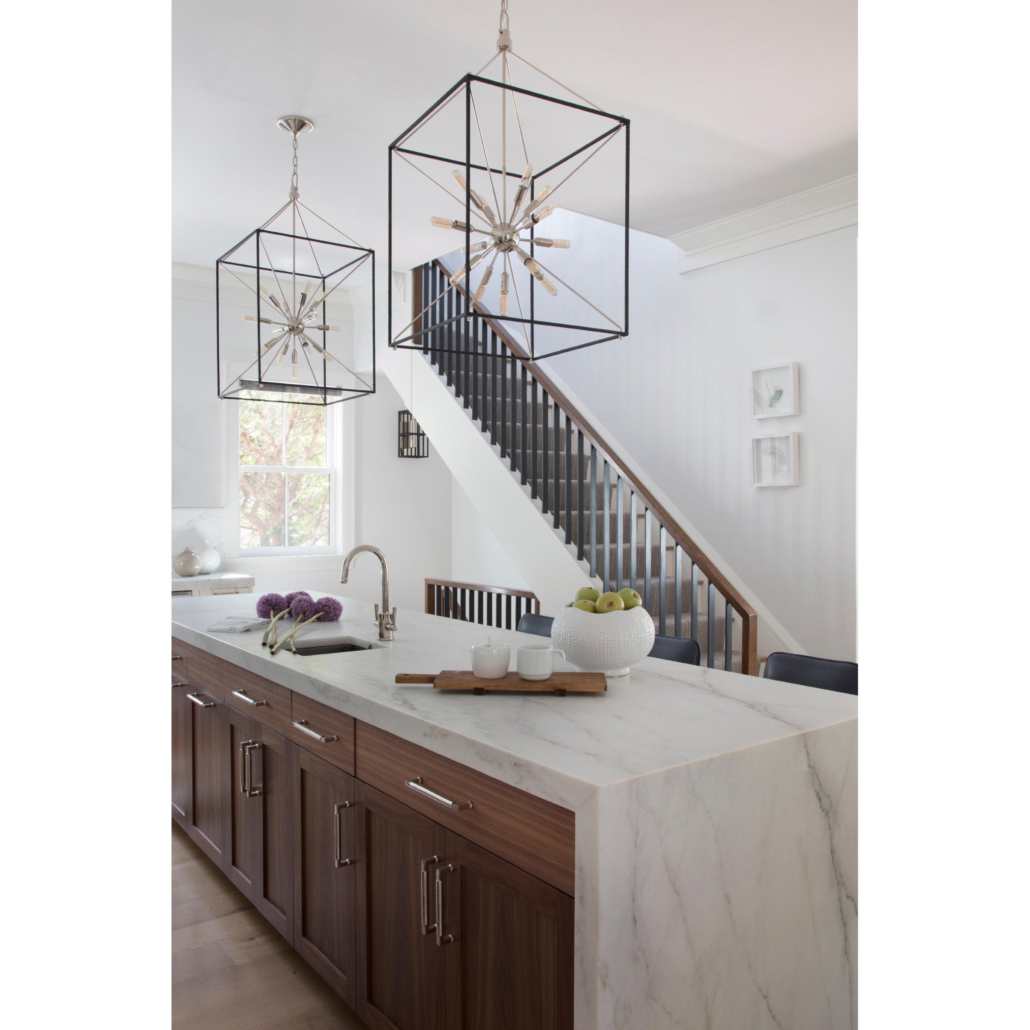 Glendale 13-Light Lantern in Polished Nickel/Black 20.25L x 20.25W x 38.25H