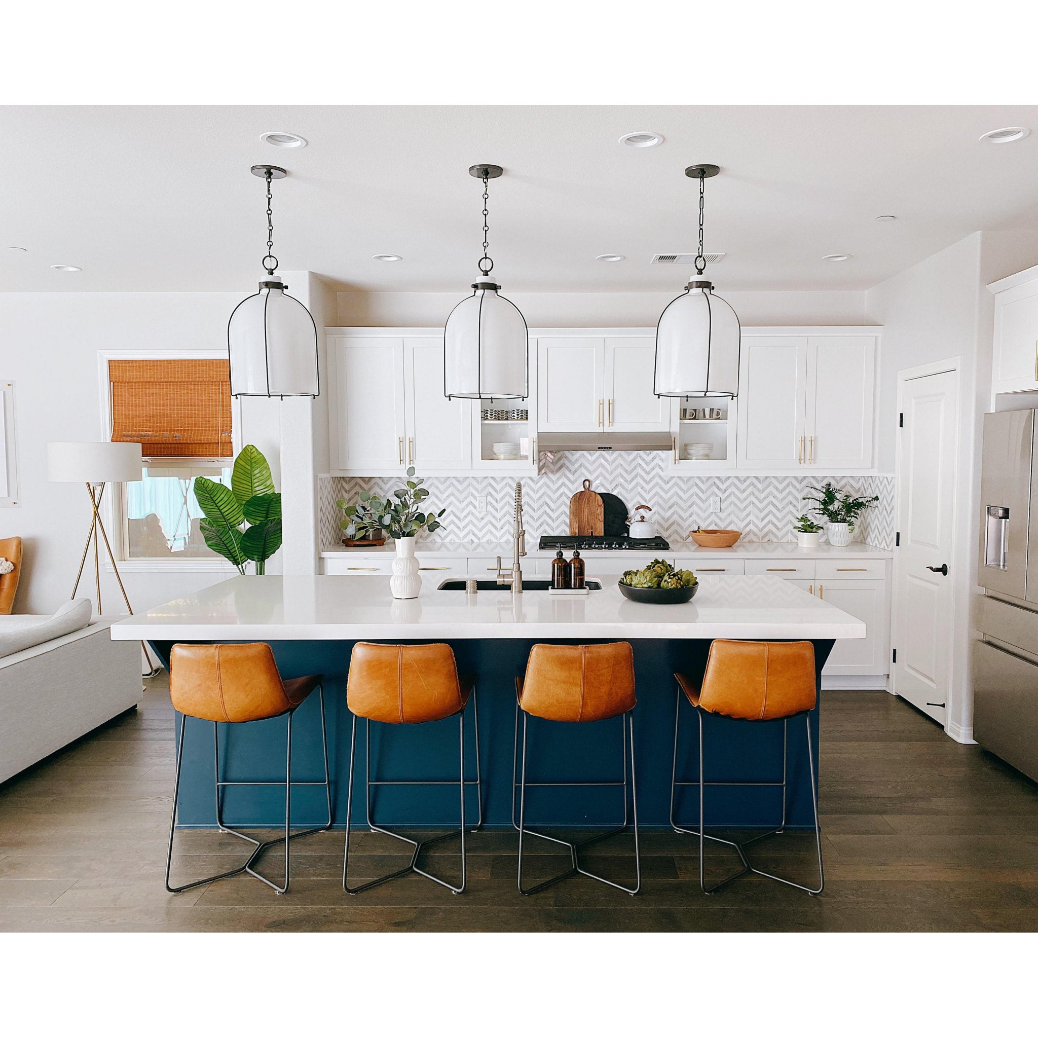 Eldridge 1-Light Pendant in Old Bronze 14L x 14W x 20.25H