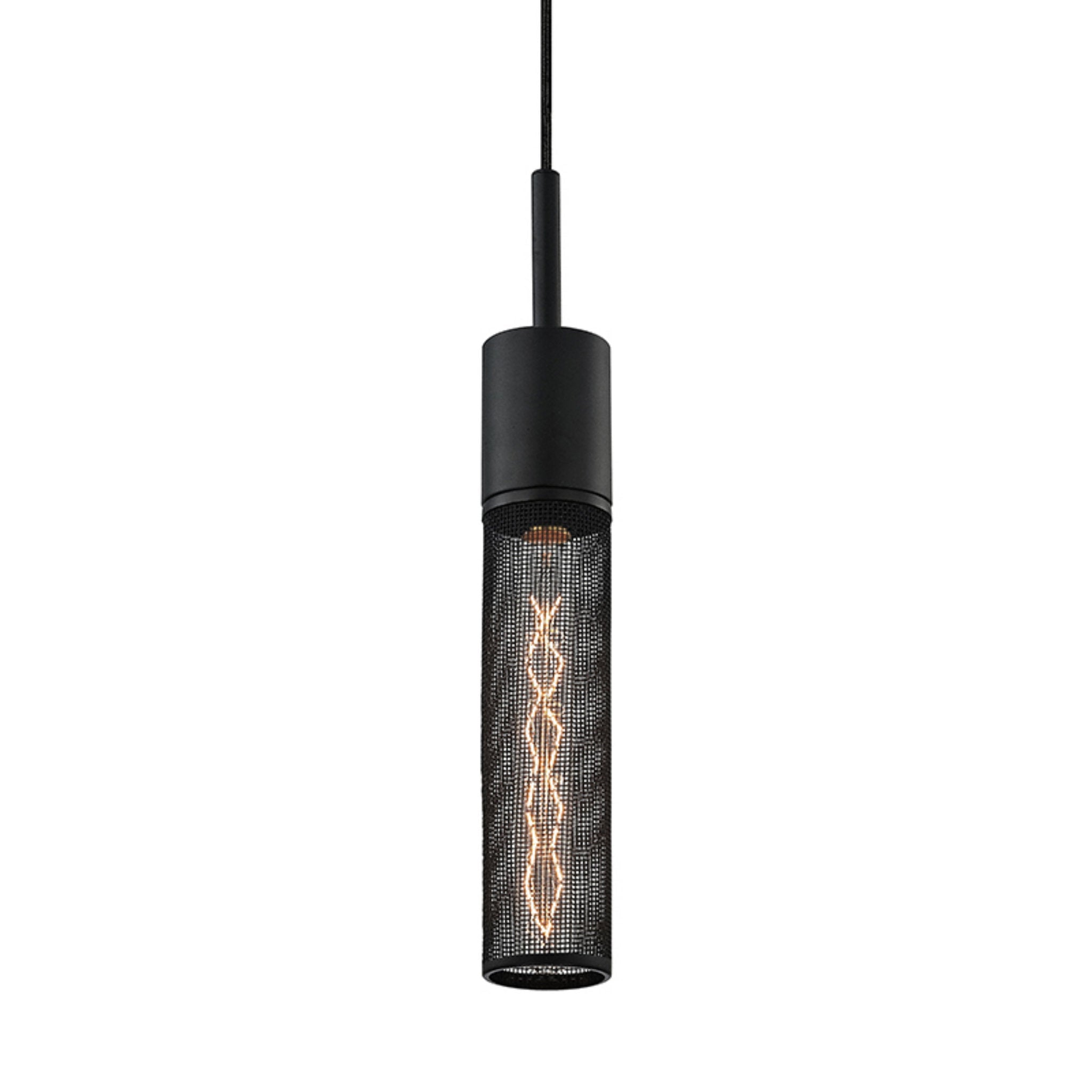 Sonneman 4941.97 Gotham Pendant in Textured Black Open Box