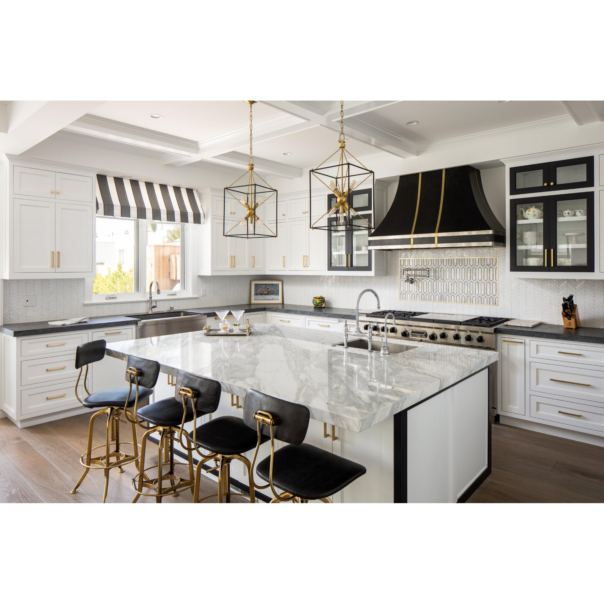 Glendale 9-Light Lantern in Aged Brass/Black 16.25L x 16.25W x 30H