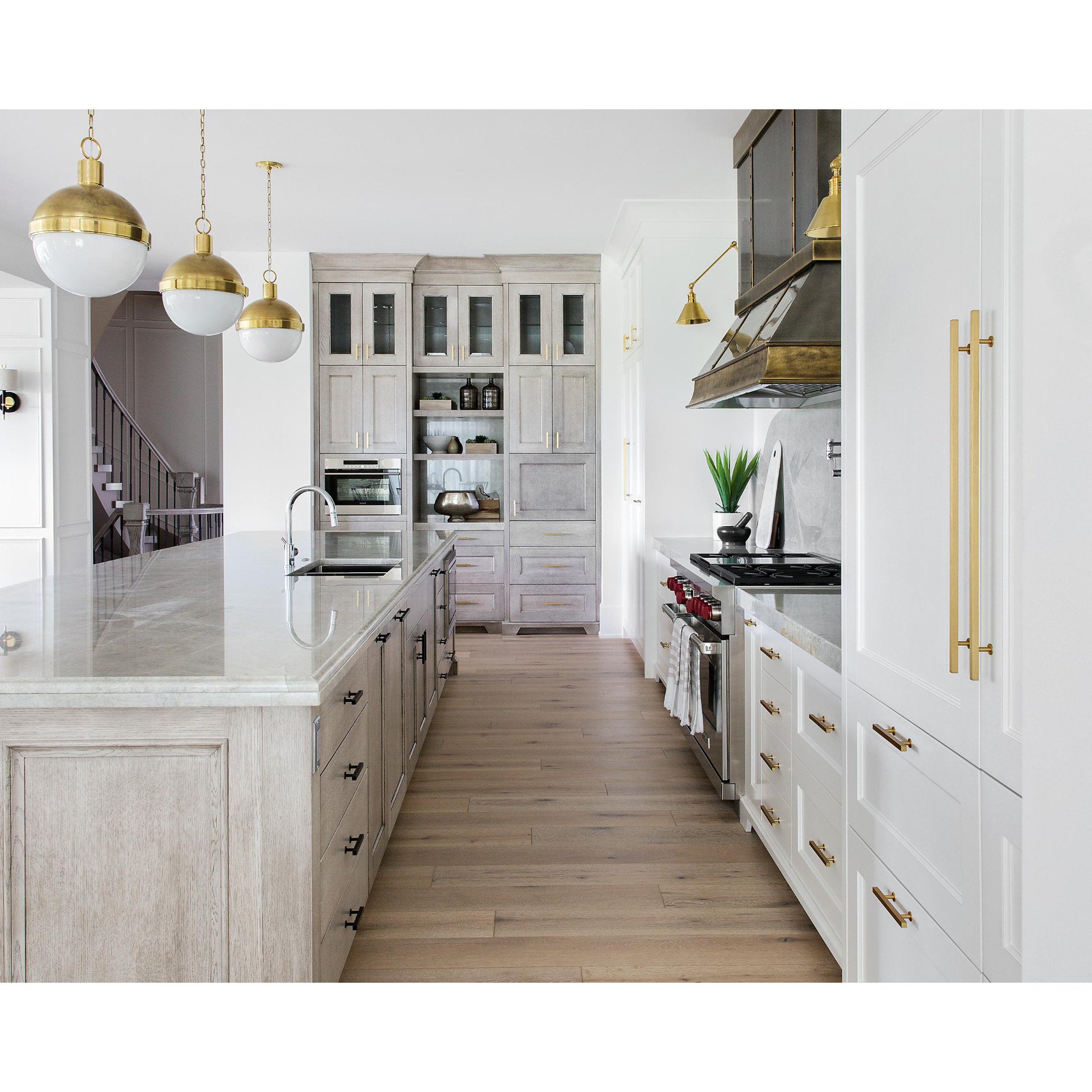 Lambert 1-Light Pendant in Aged Brass 12.5L x 12.5W x 16H