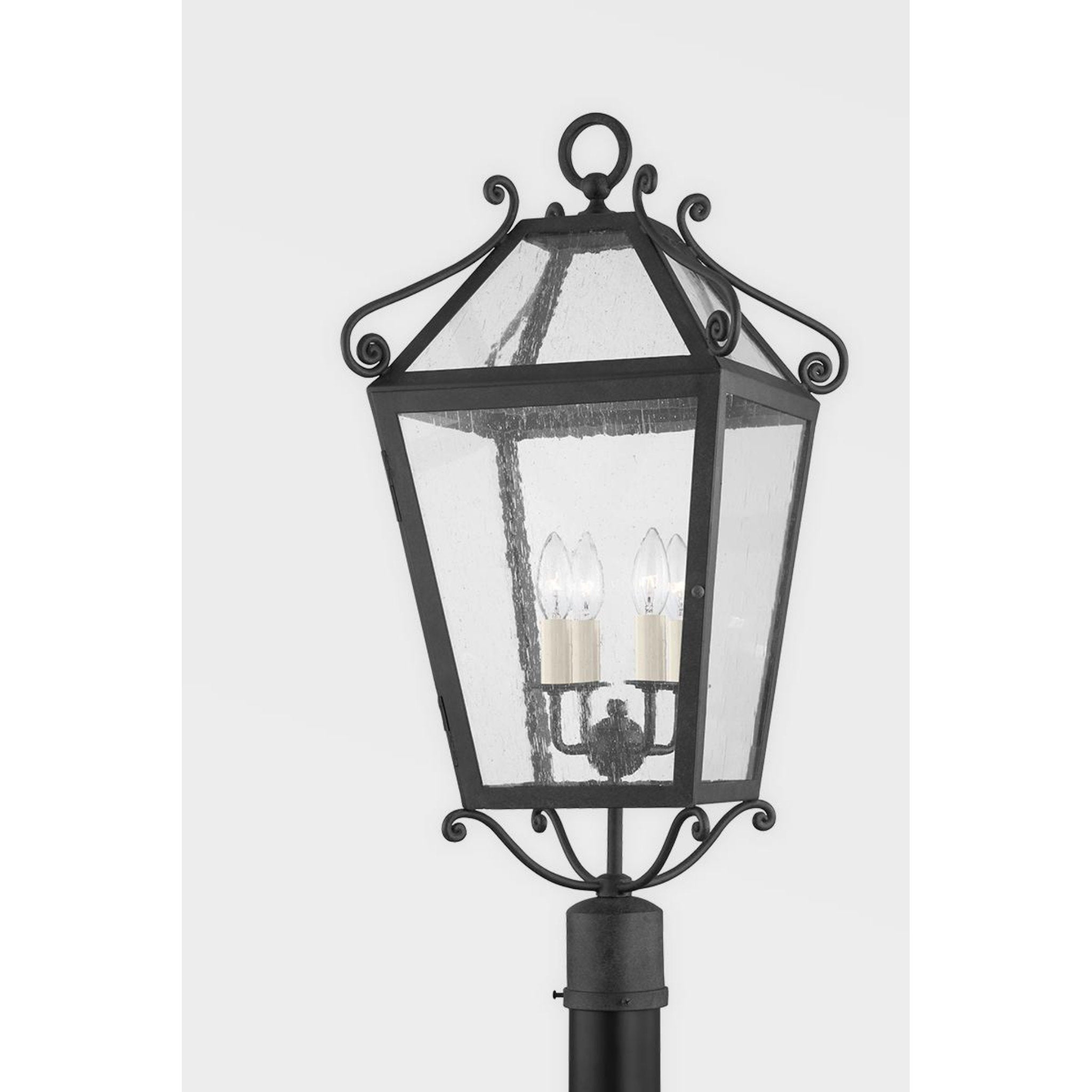 Santa Barbara County Wall Sconce 3-Light Outdoor LED in French Iron 11L x 11W x 25.75H