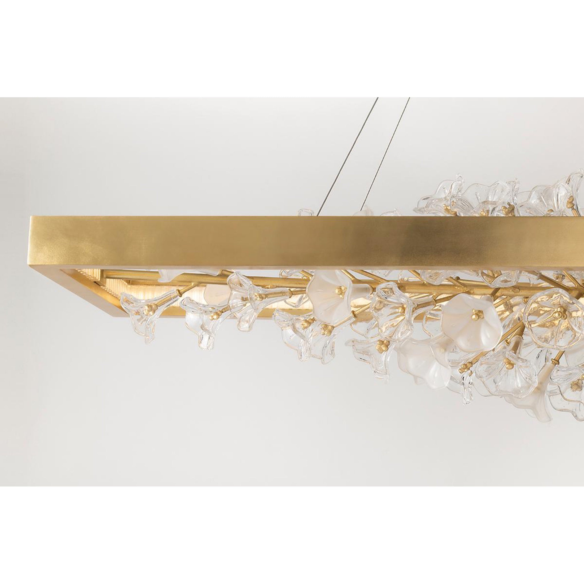 Jasmine 1-Light Linear in Silver Leaf 60L x 18W x 12H