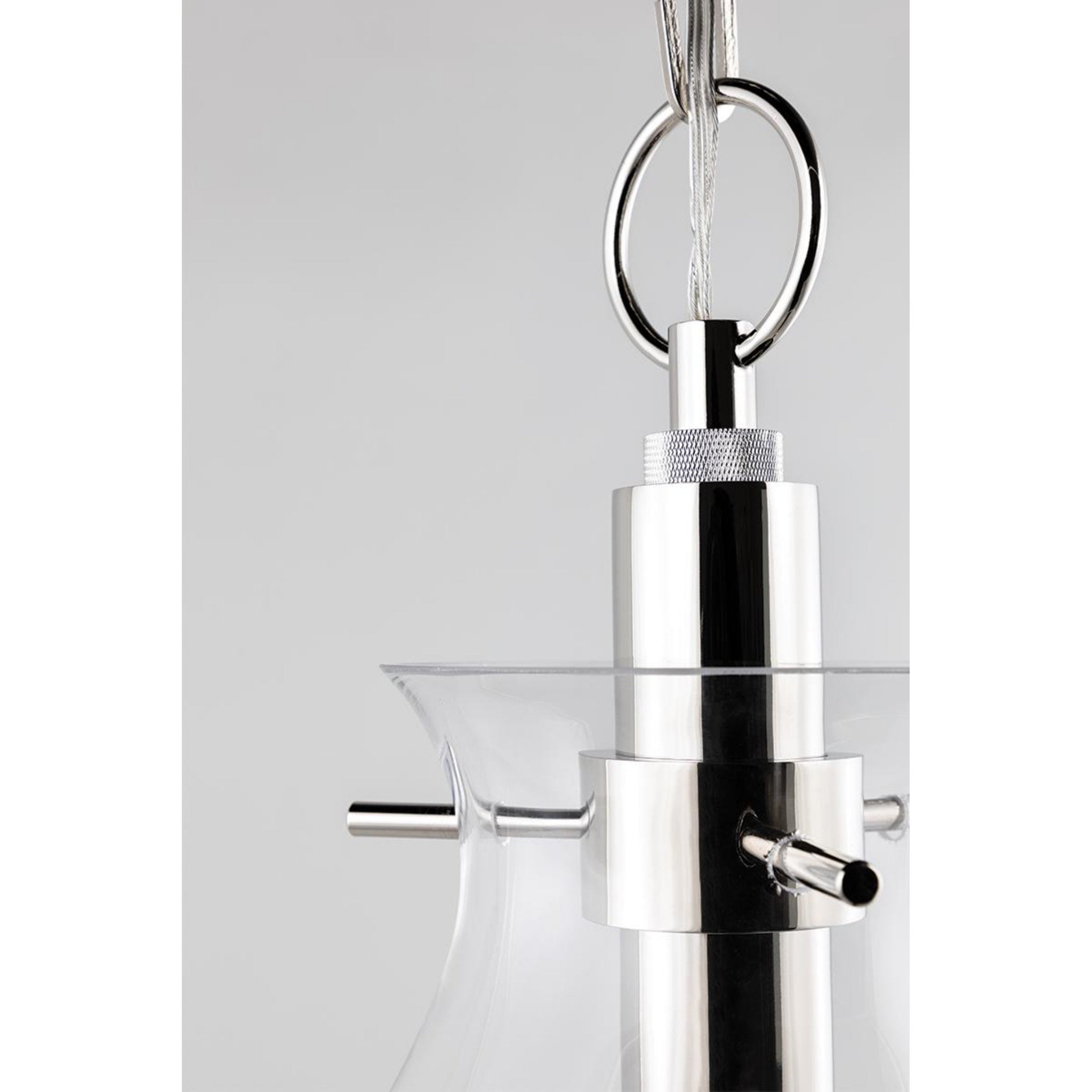 Ivy 1-Light Pendant in Polished Nickel by Becki Owens 12.5L x 12.5W x 22.75H