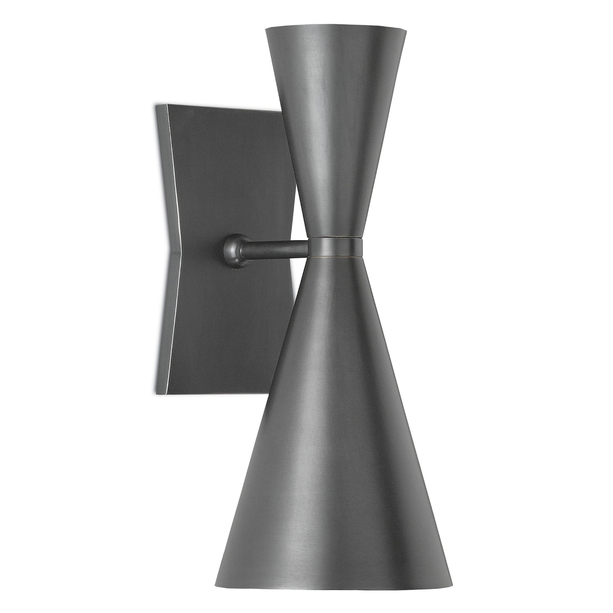 Gino Black Wall Sconce - Dark Gray/White Interior