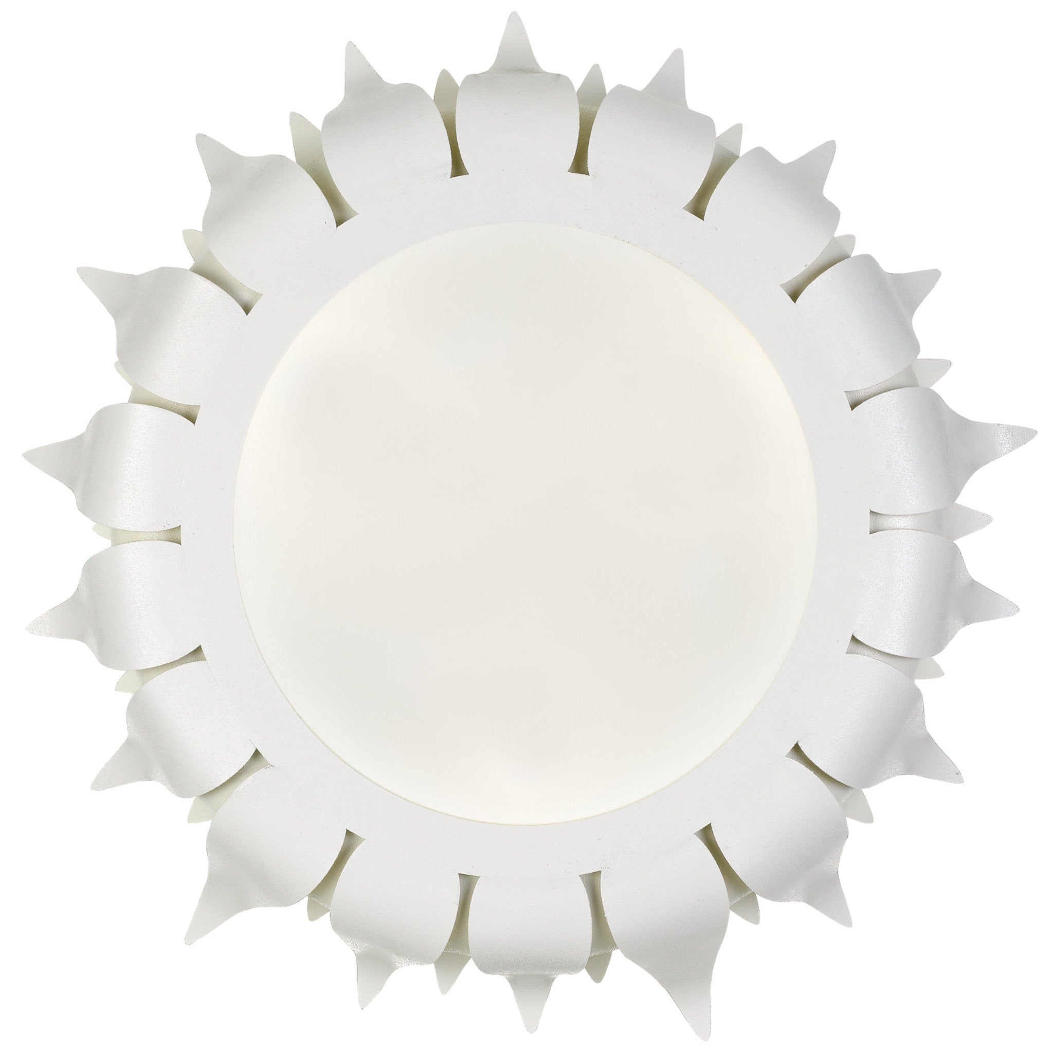Broche 16'' Matte White Flush Mount White 16"W x 5.5"H x 16"D