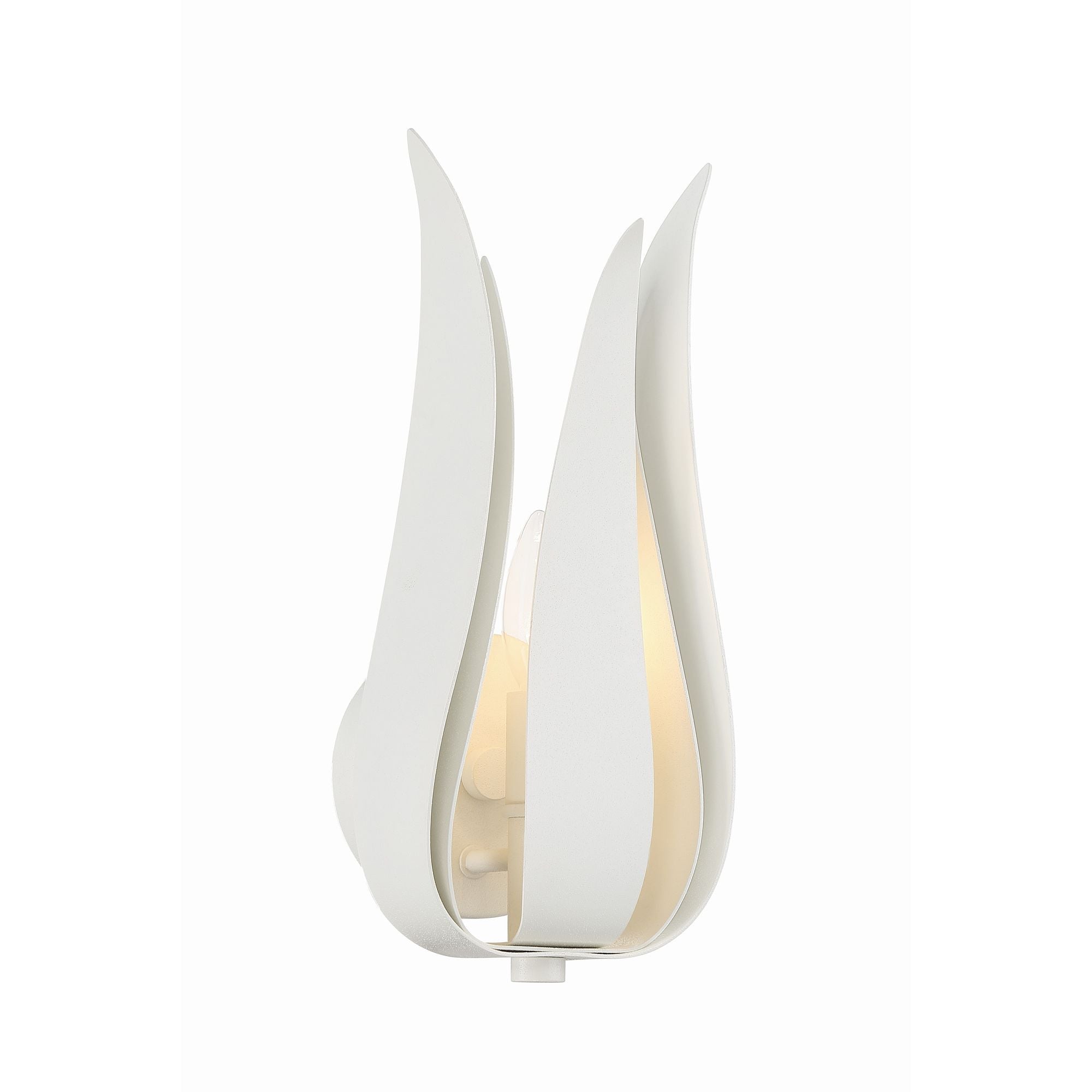 Broche 8'' Matte White Sconce White 8"W x 14"H x 4.5"D