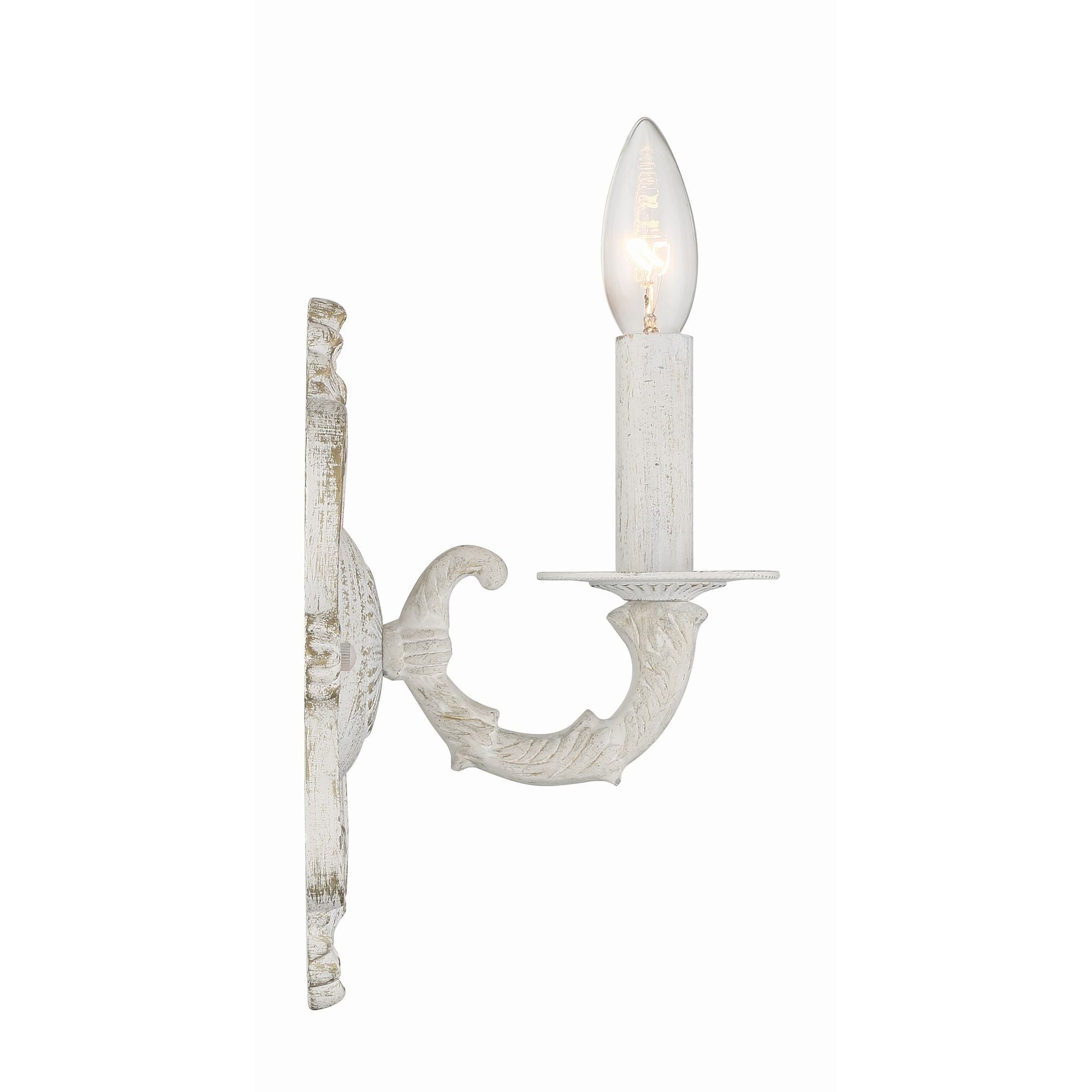 Paris Market 1 Light Antique White Sconce 5"W x 9.75"H x 6.25"D