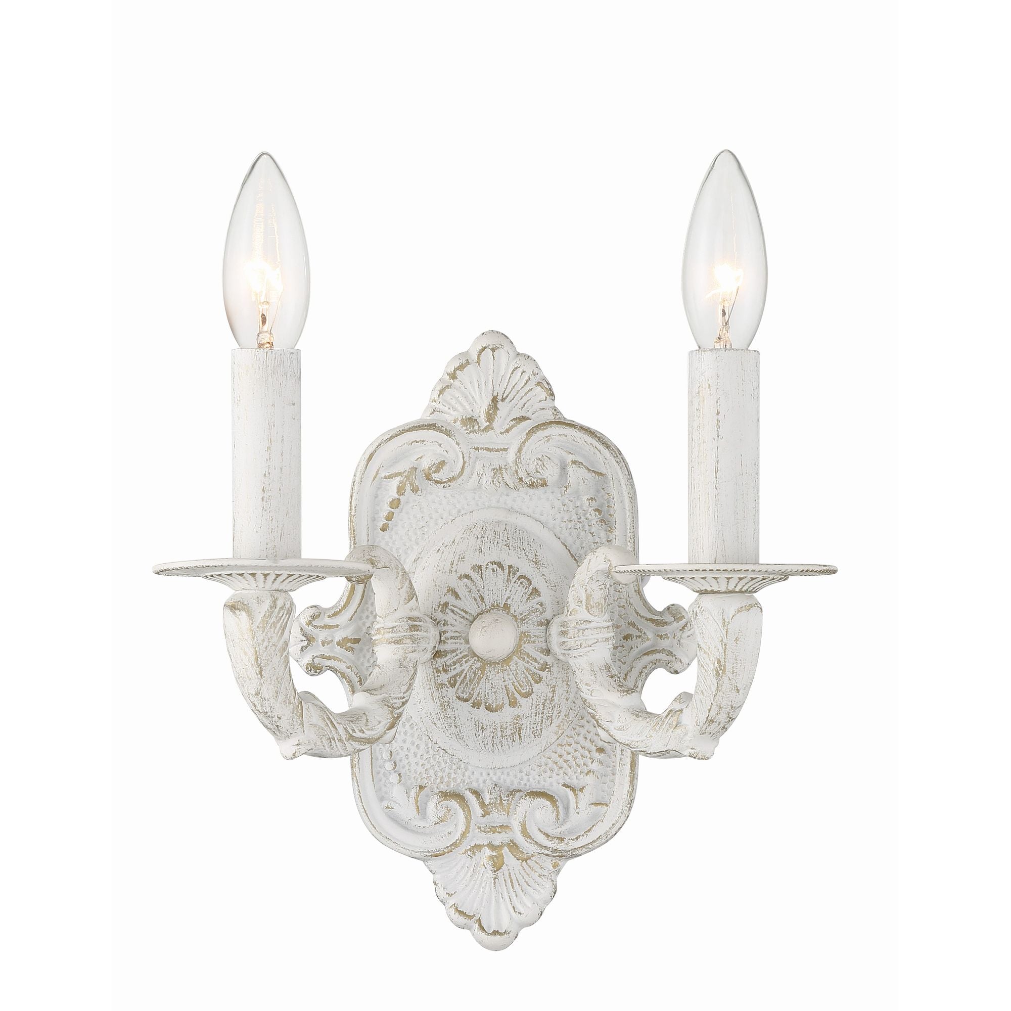 Paris Market 2 Light Antique White Sconce 10"W x 9.5"H x 5"D