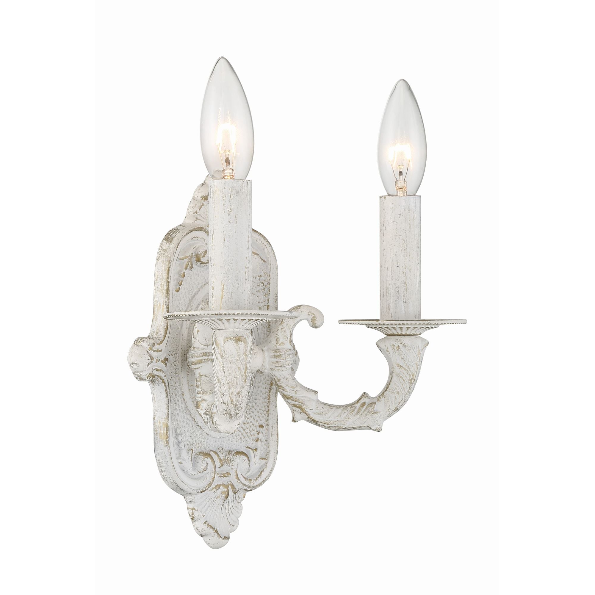 Paris Market 2 Light Antique White Sconce 10"W x 9.5"H x 5"D