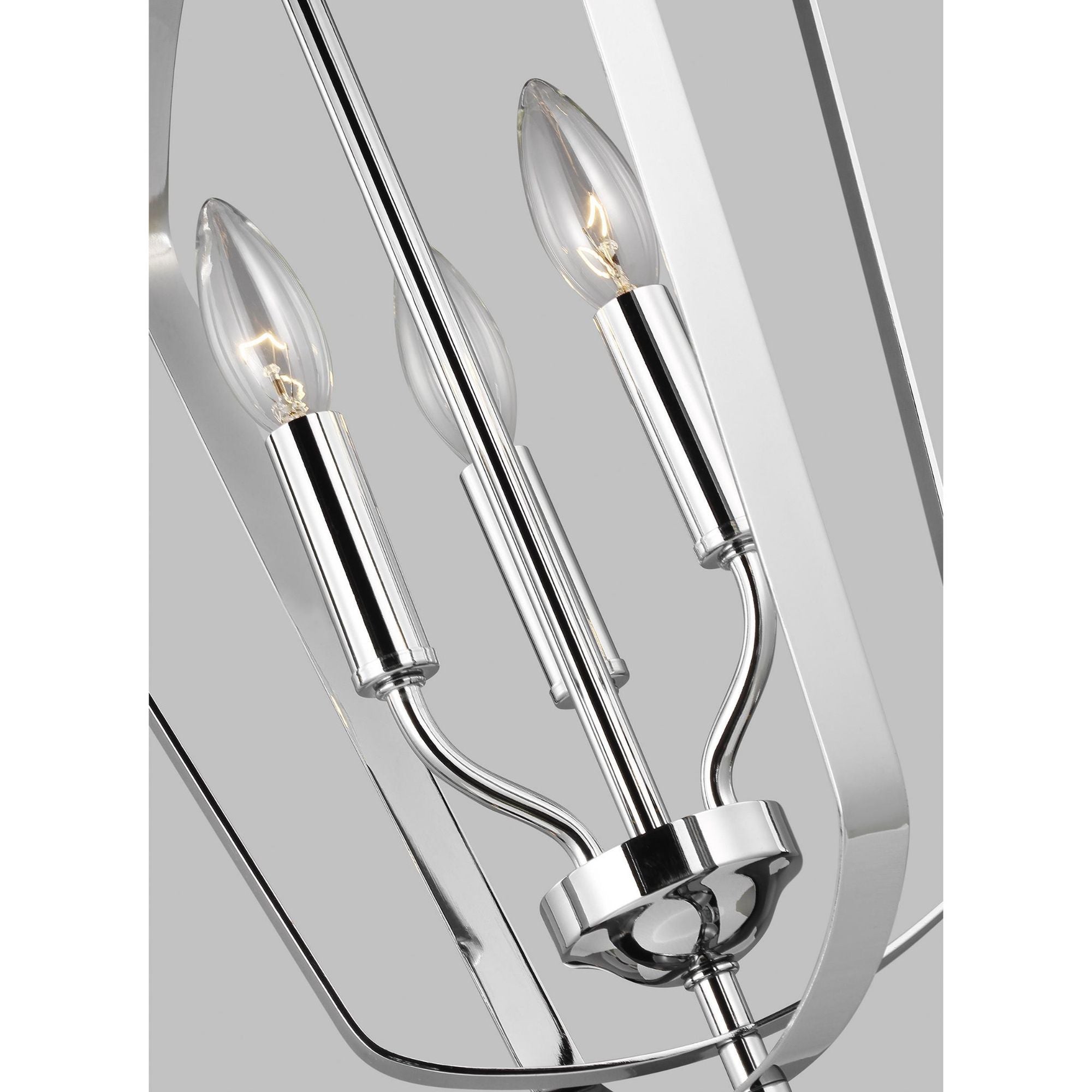 Romee Small Three Light Hall / Foyer LED Transitional Pendant 18.75" Height Steel in Chrome