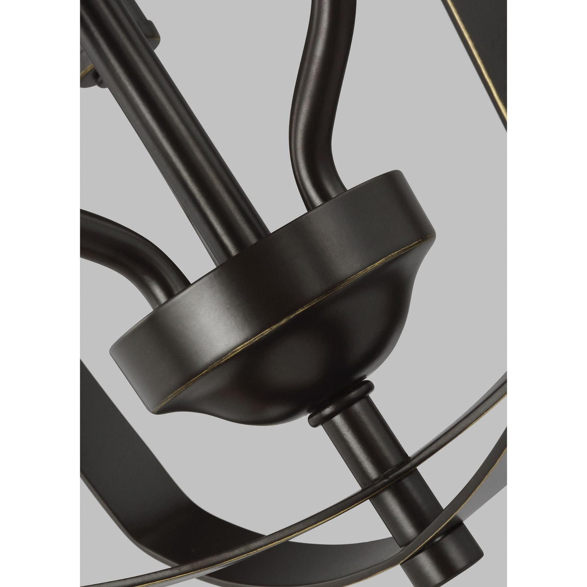 Romee Small Three Light Hall / Foyer LED Transitional Pendant 18.75" Height Steel in Bronze