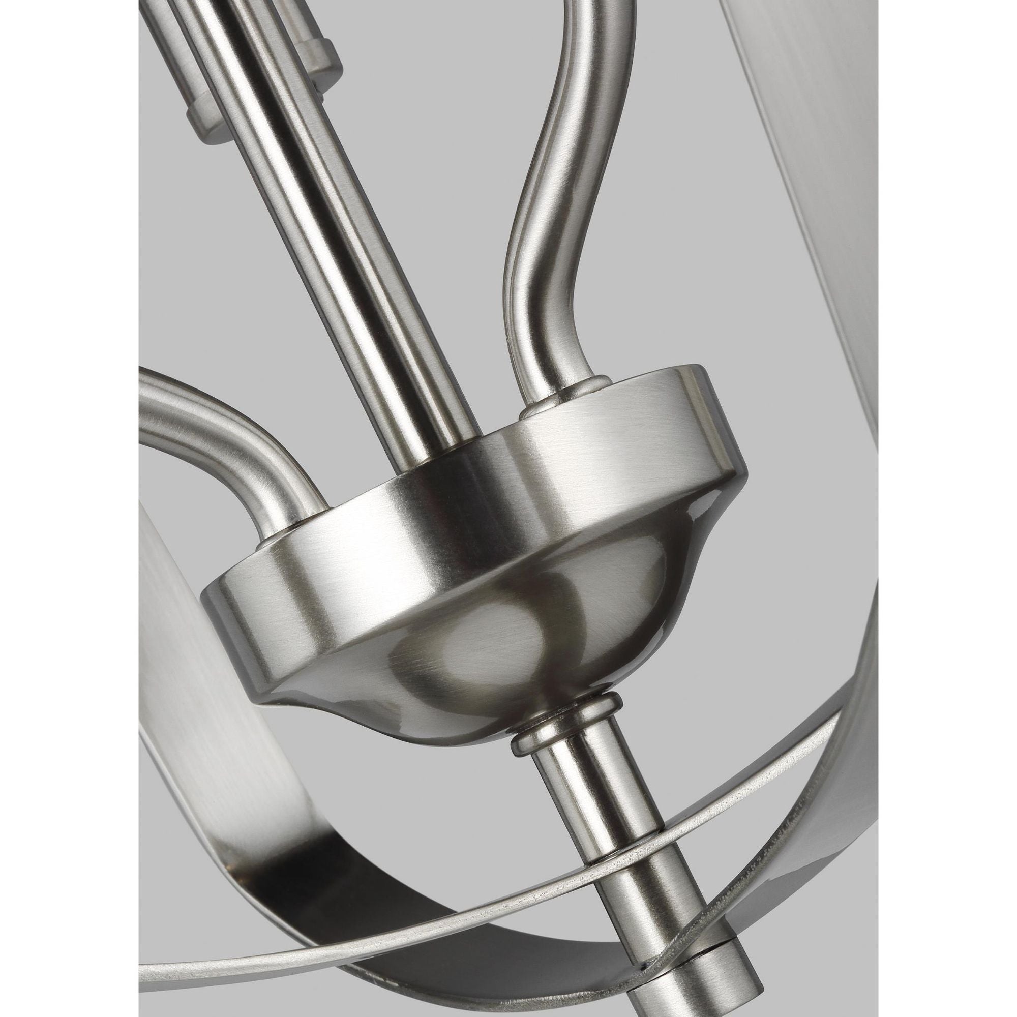 Romee Small Three Light Hall / Foyer LED Transitional Pendant 18.75" Height Steel in Brushed Nickel