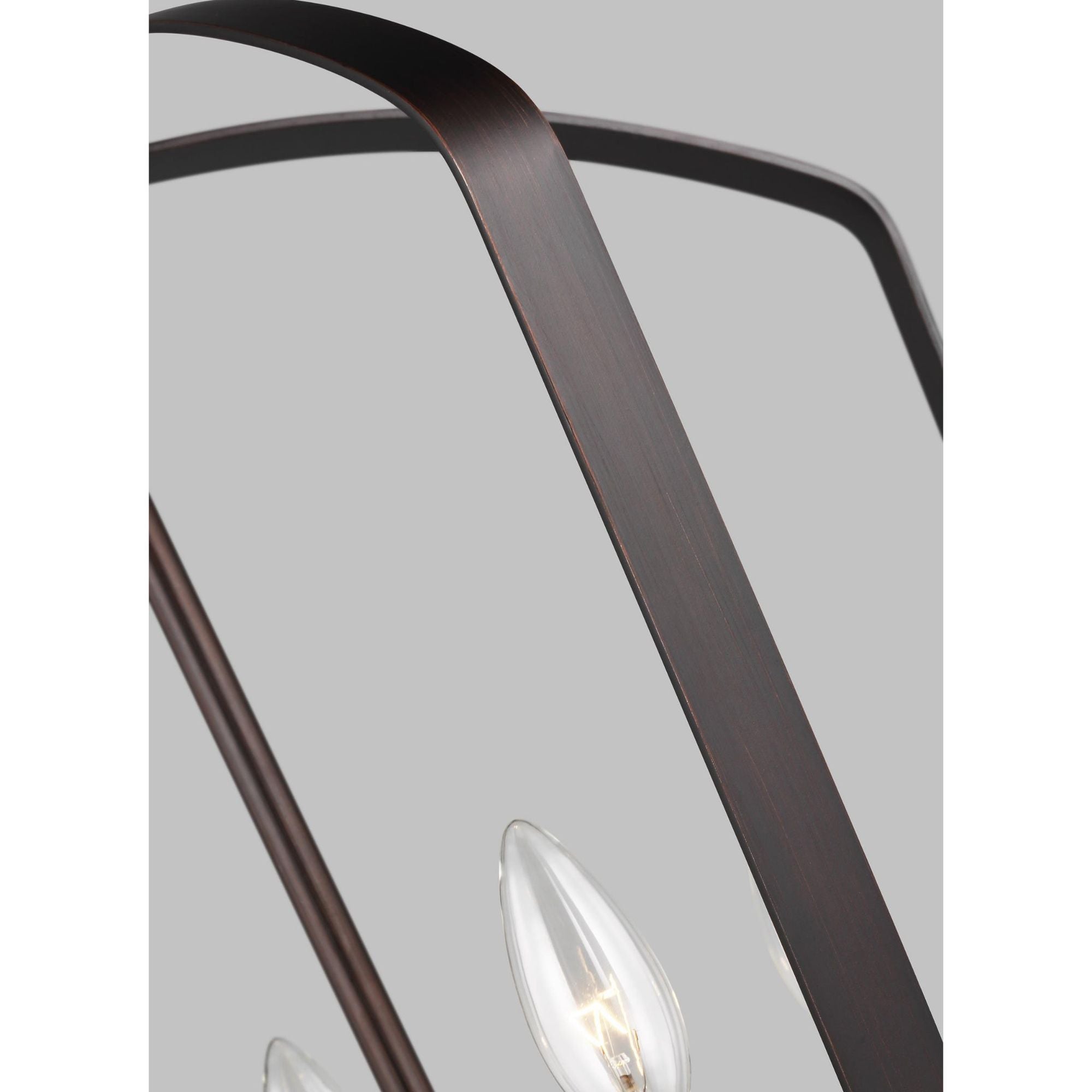 Romee Large Eight Light Hall / Foyer LED Transitional Pendant 30" Height Steel in Bronze