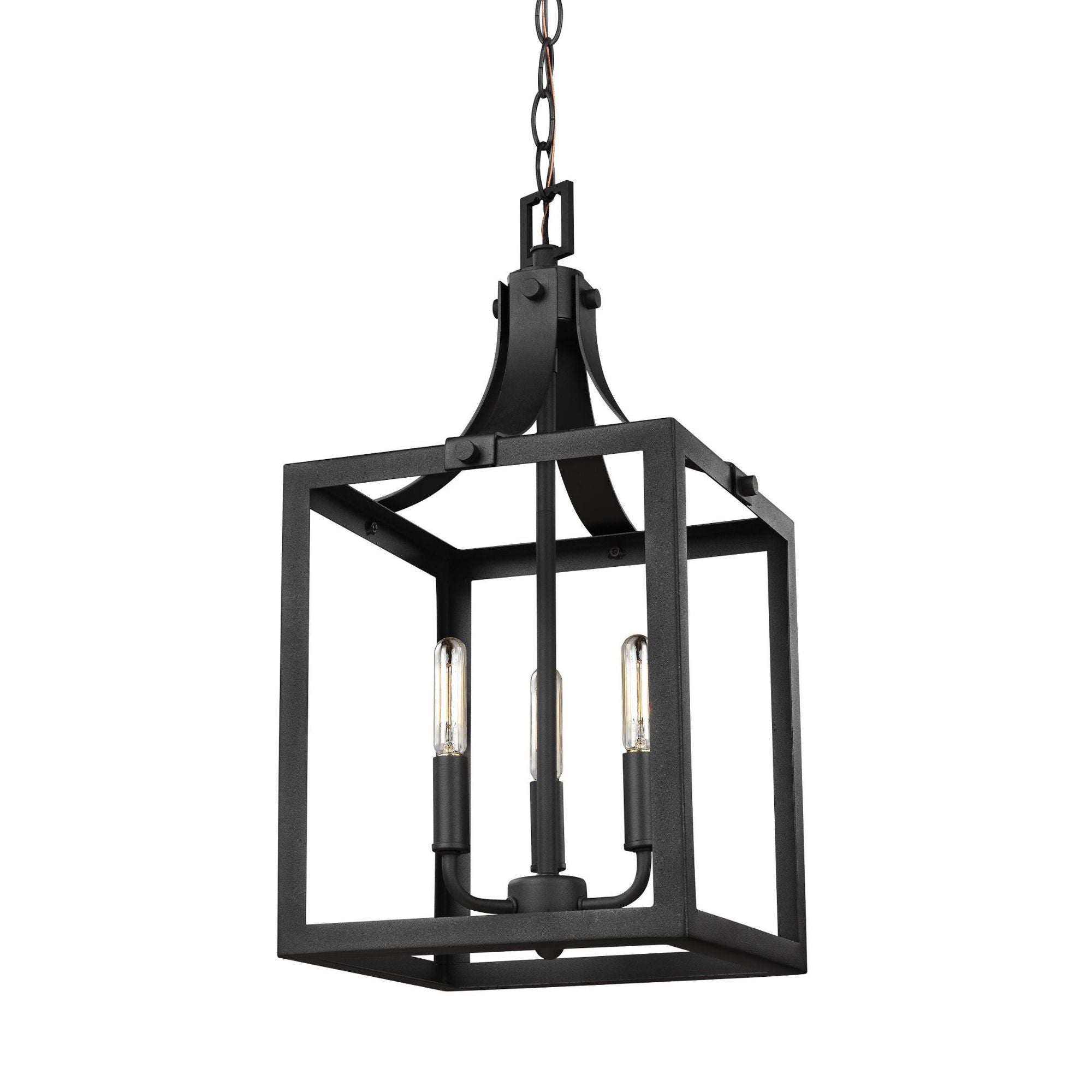 Labette Small Three Light Hall / Foyer LED Traditional Pendant 10" Width 19.75" Height Steel in Black