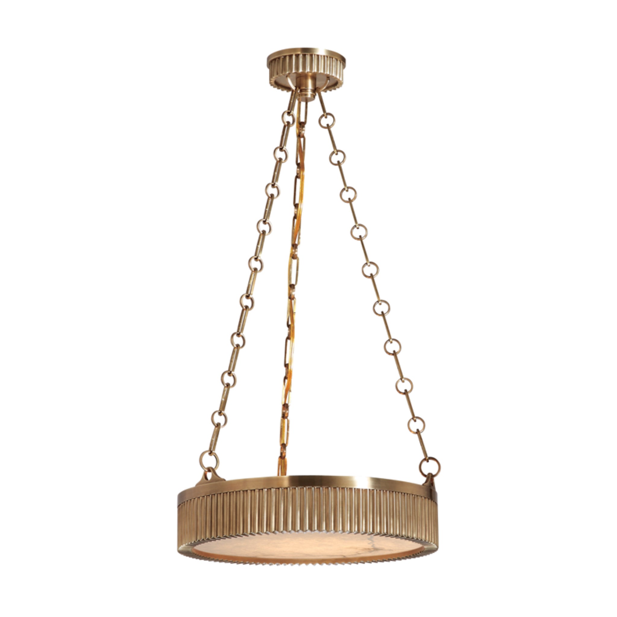 Lynden 4-Light Pendant in Aged Brass 16L x 16W x 11.25H