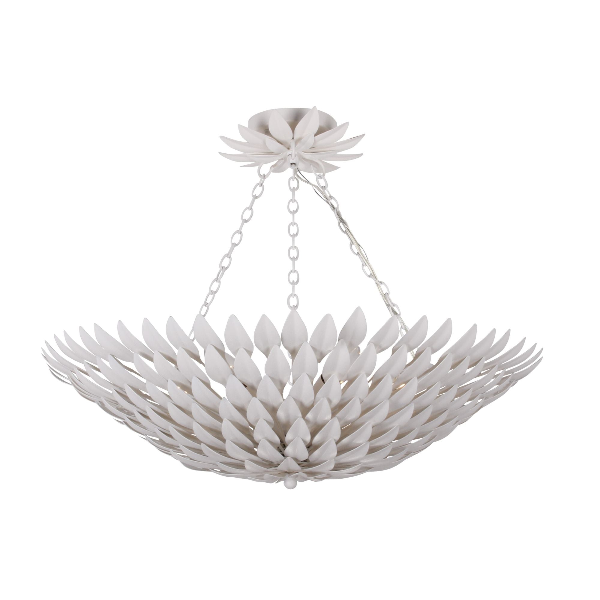 Broche 24.5'' Matte White Chandelier White 24.5"W x 11"H x 24.5"D