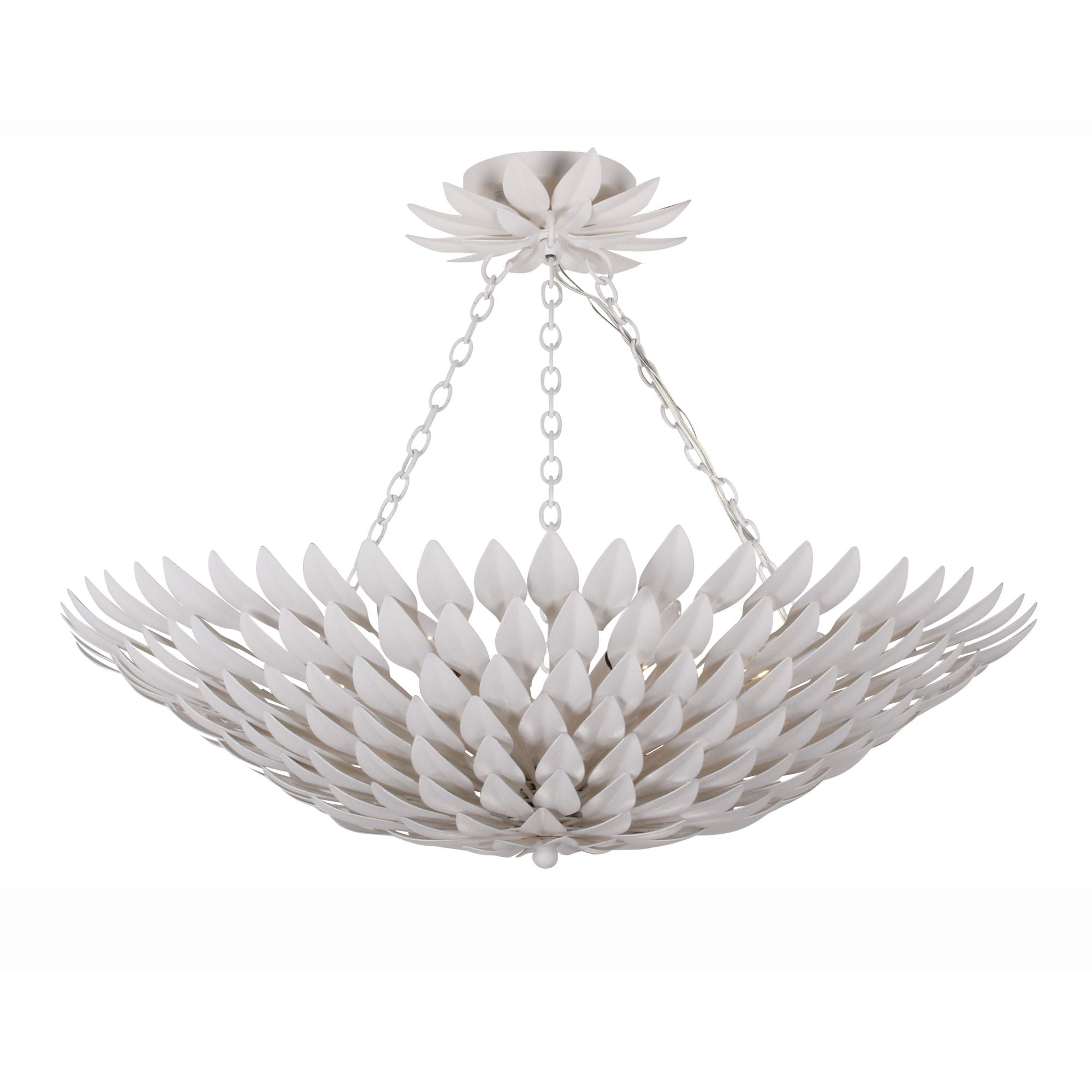 Broche 24.5'' Matte White Semi Flush Mount White 24.5"W x 11"H x 24.5"D