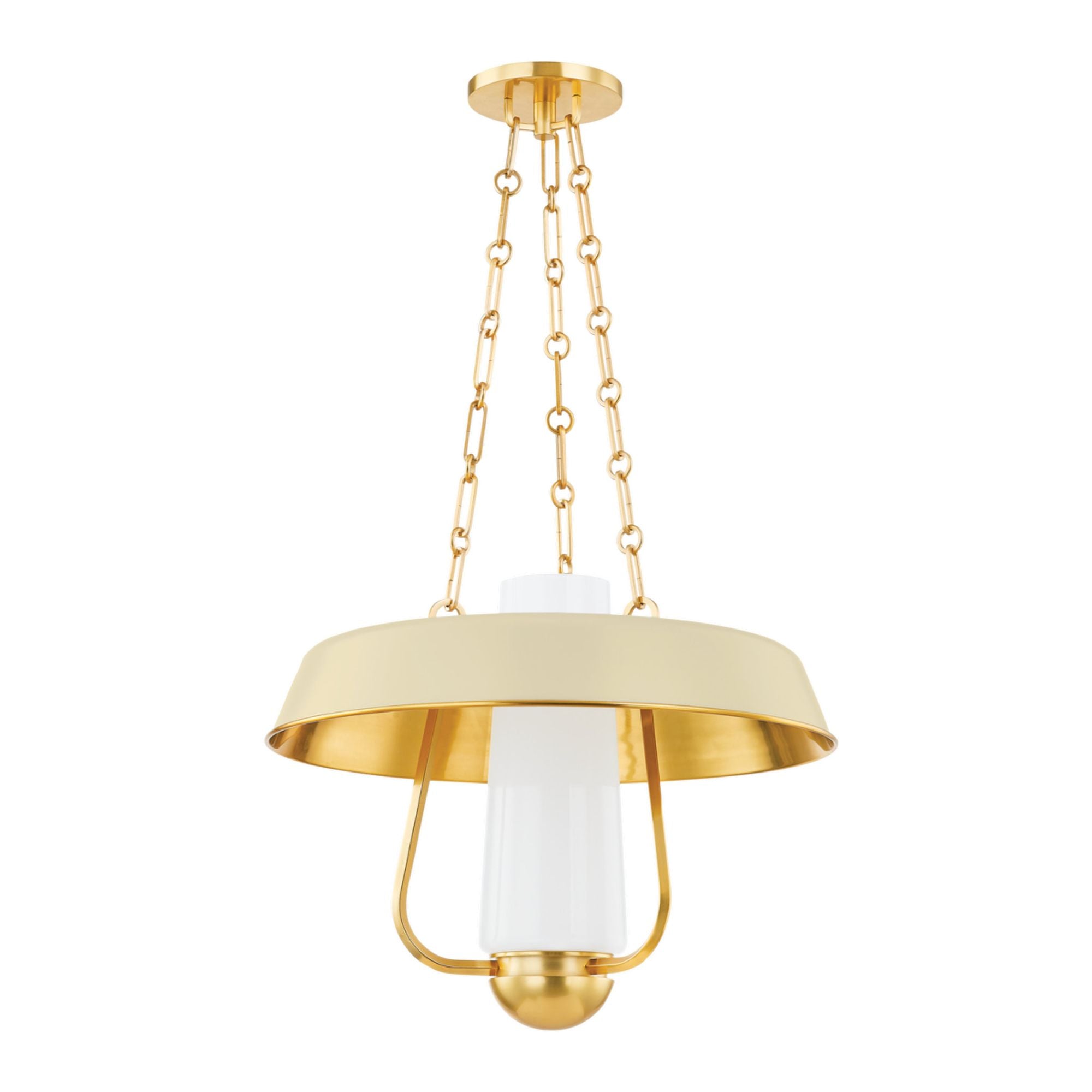 Provincetown 1-Light Lantern in Aged Brass 18W x 14.5H (Soft Sand)