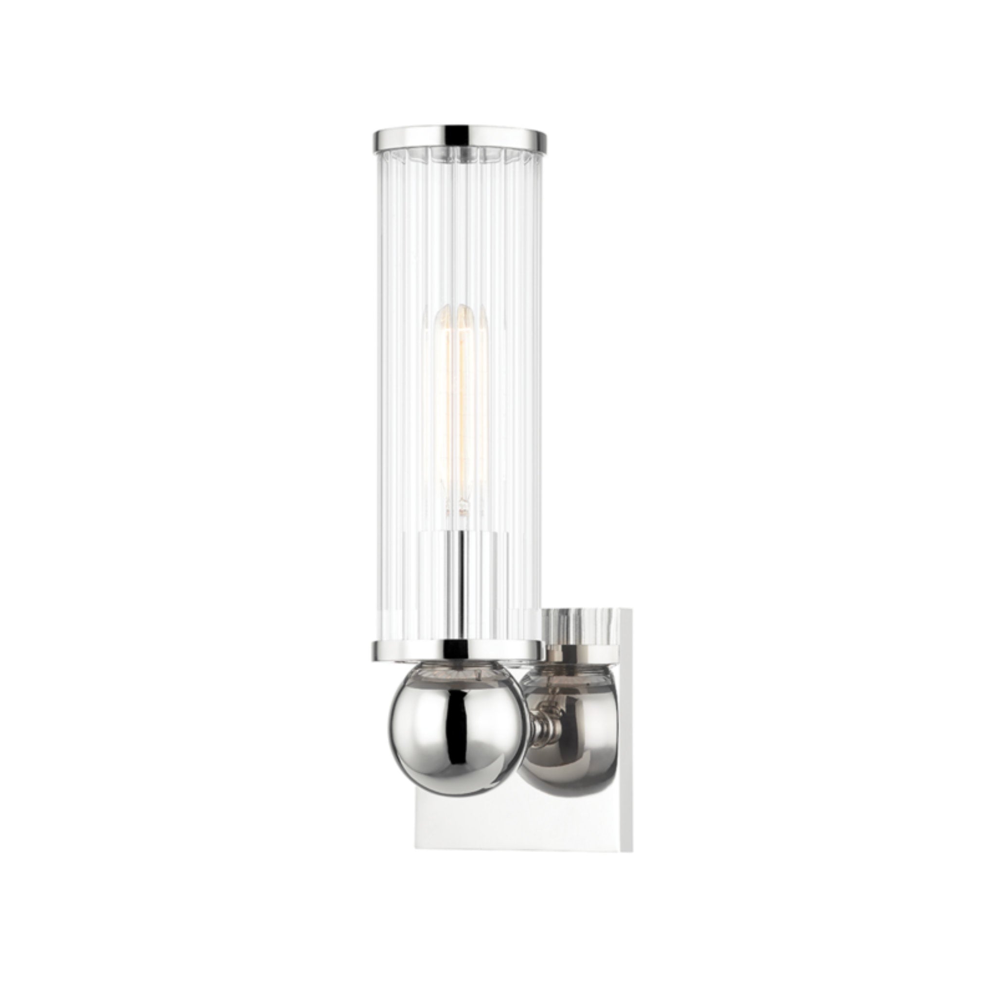 Malone 1-Light Wall Sconce in Polished Nickel 4.5L x 4.5W x 13.5H