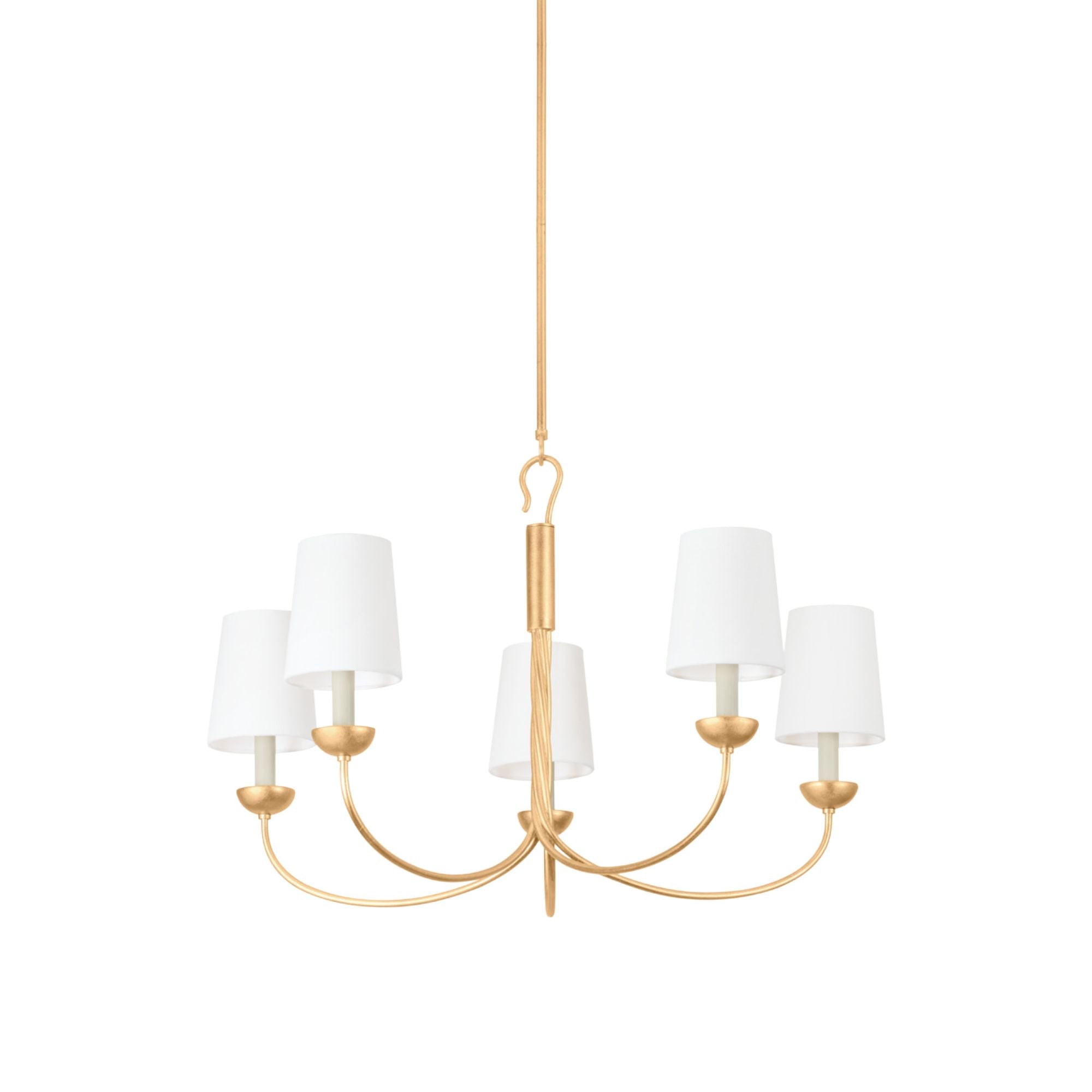 Montpelier 5-Light Chandelier in Vintage Gold Leaf 34W x 21.25H