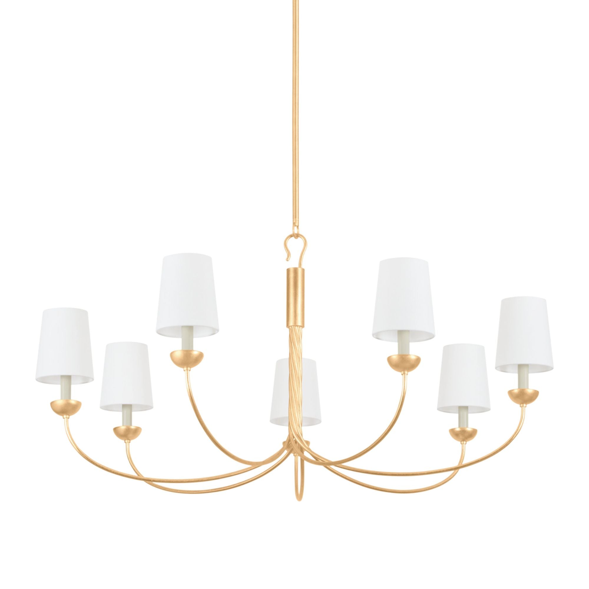 Montpelier 7-Light Chandelier in Vintage Gold Leaf 48W x 24H