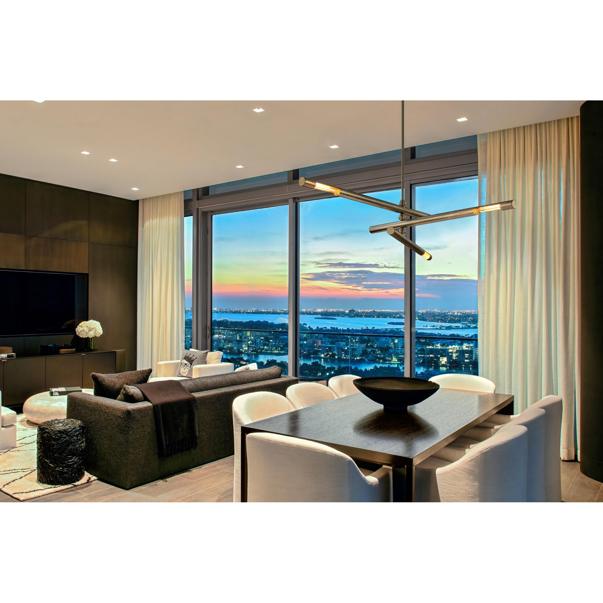 Hendrix Chandelier 3-Light LED in Bronze 62.25L x 62.25W x 10H