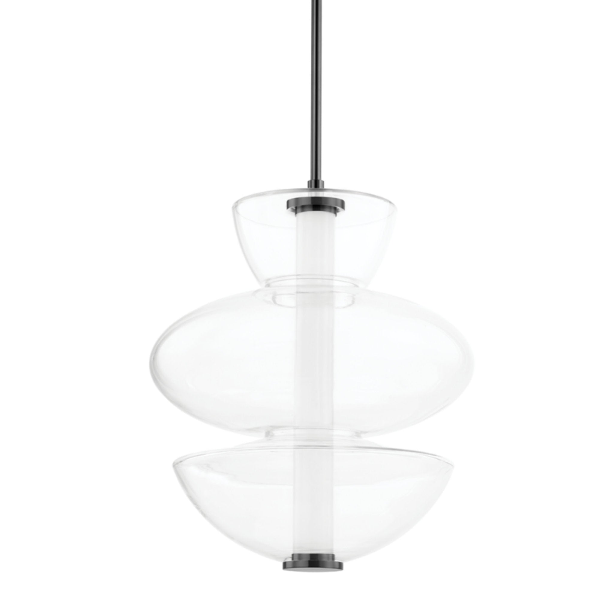 Palermo 1-Light Pendant in Black Nickel 19L x 19W x 22.5H