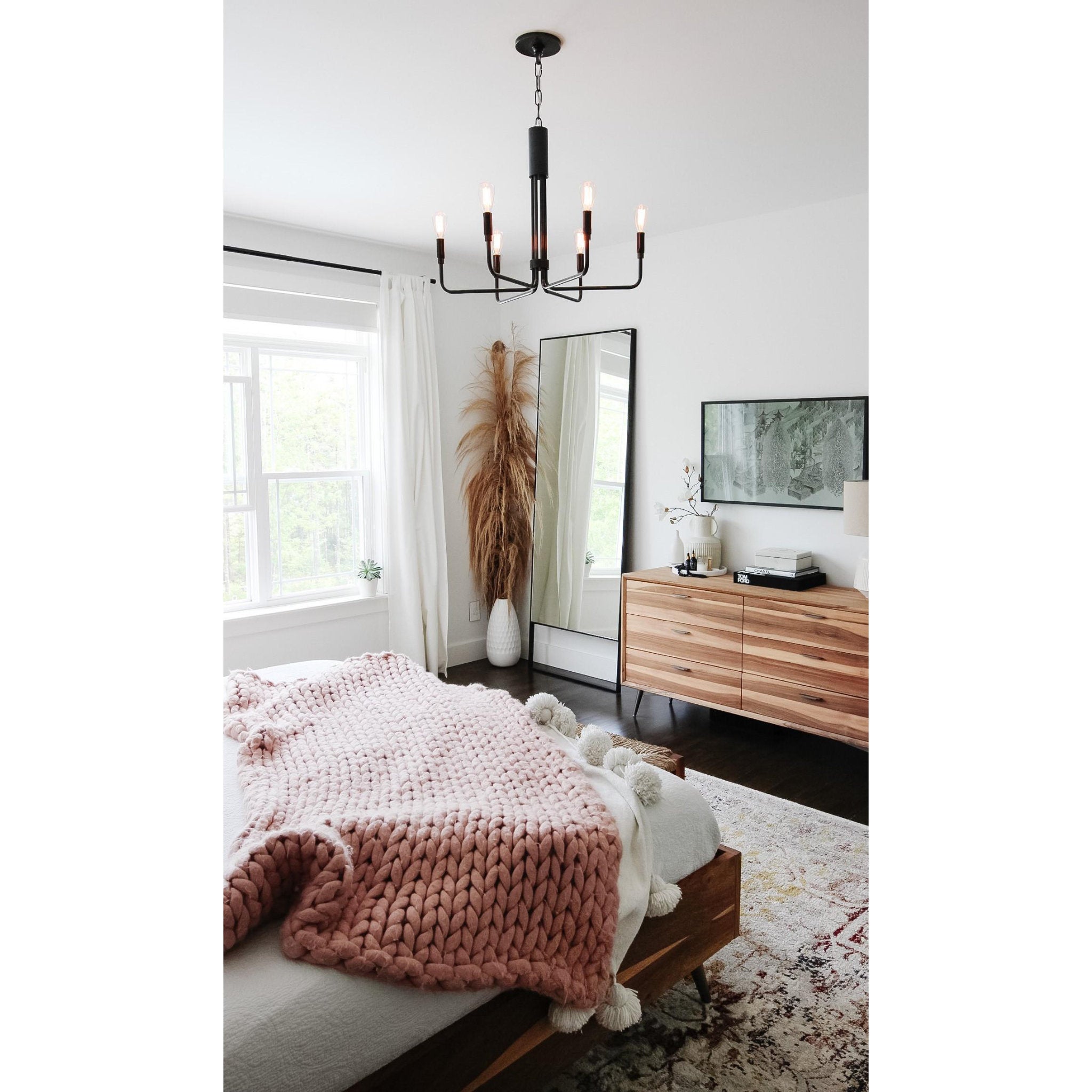 Brigitte 6-Light Chandelier in Old Bronze 25L x 25W x 19.25H