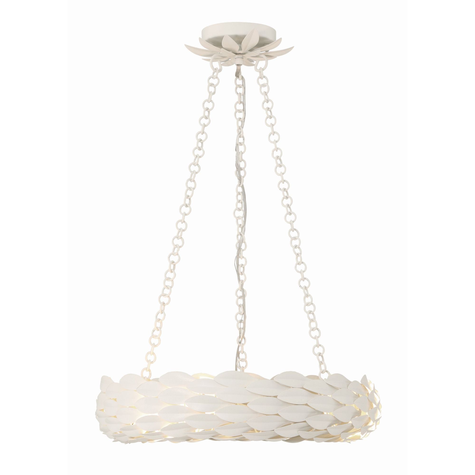 Broche 18'' LED Matte White Chandelier White 18"W x 3.75"H x 18"D